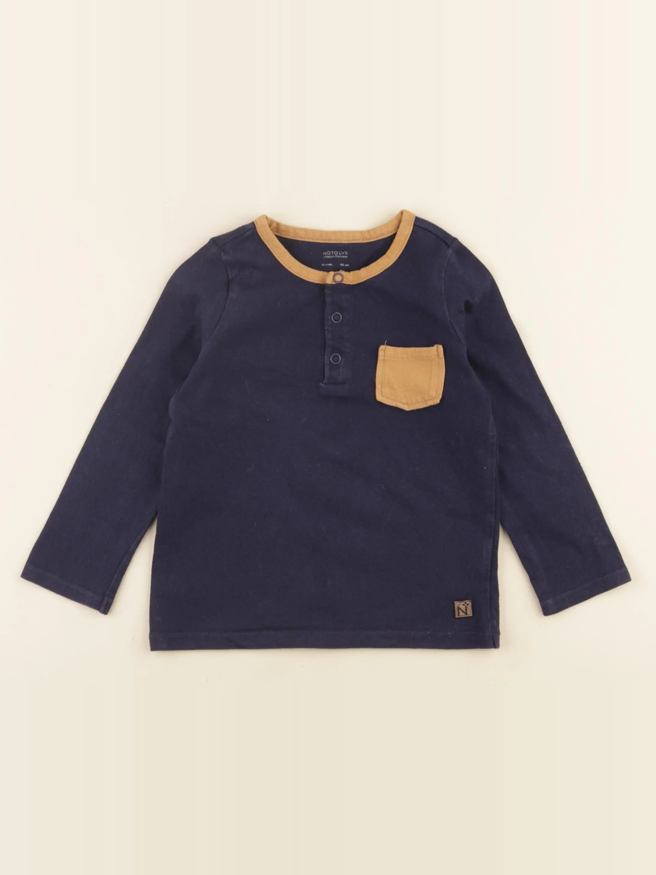 Natalys - tee-shirt bleu - 36 mois