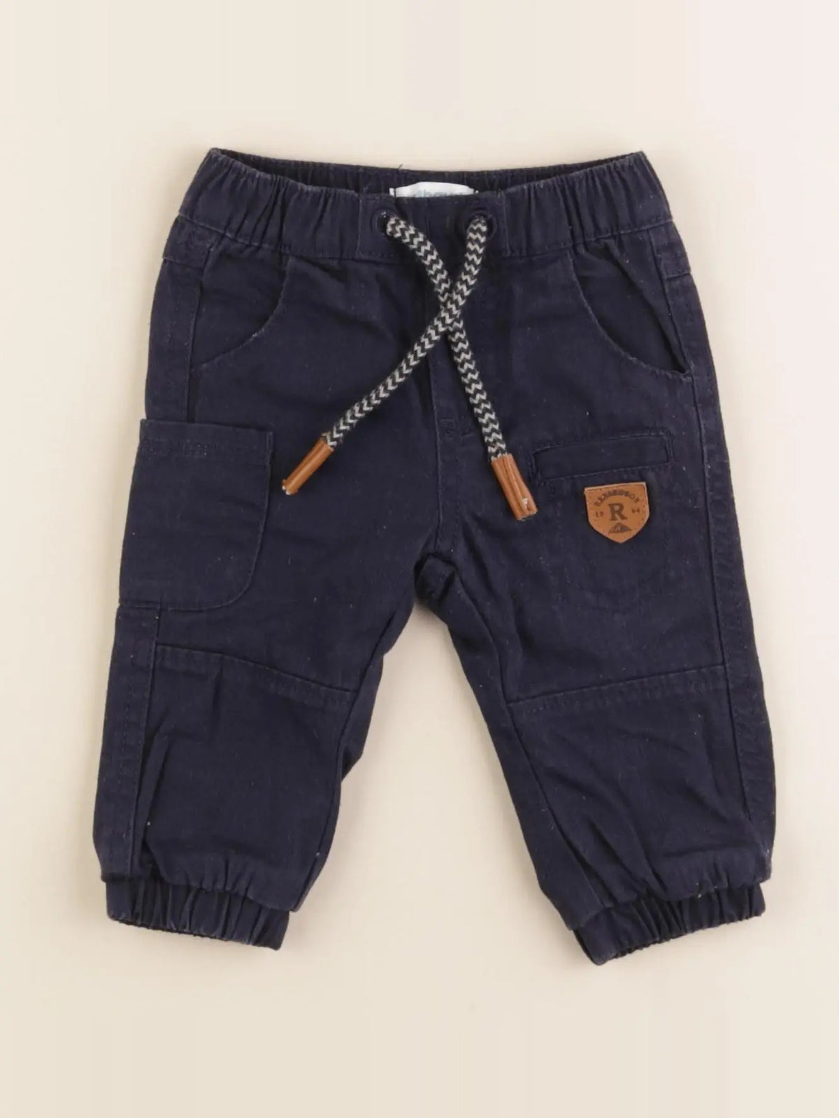 Vertbaudet - pantalon doublé bleu - 3 mois