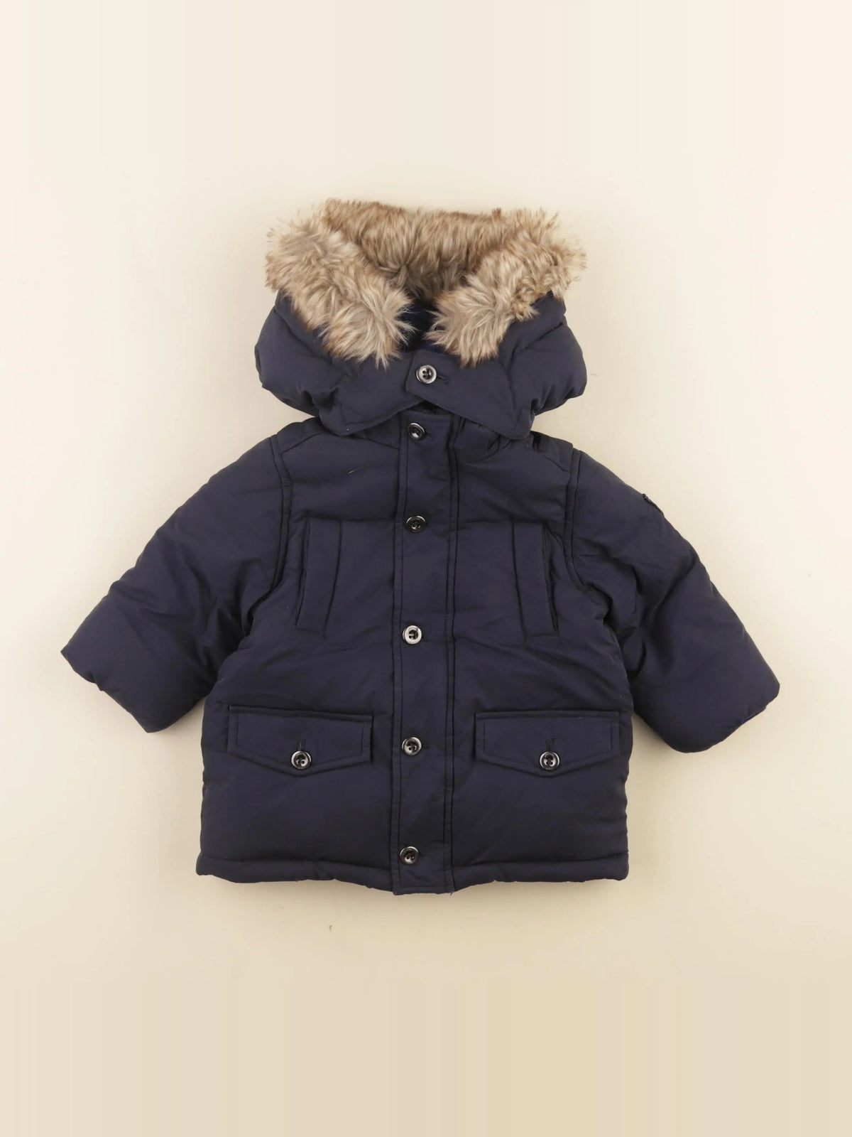 Jacadi - parka bleu - 12 mois