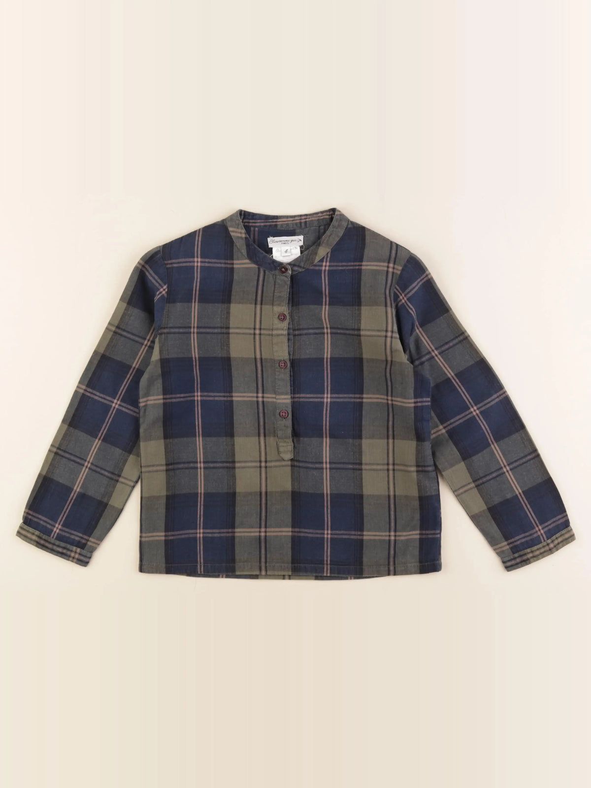 Bleu Comme Gris - chemise vert - 4 ans