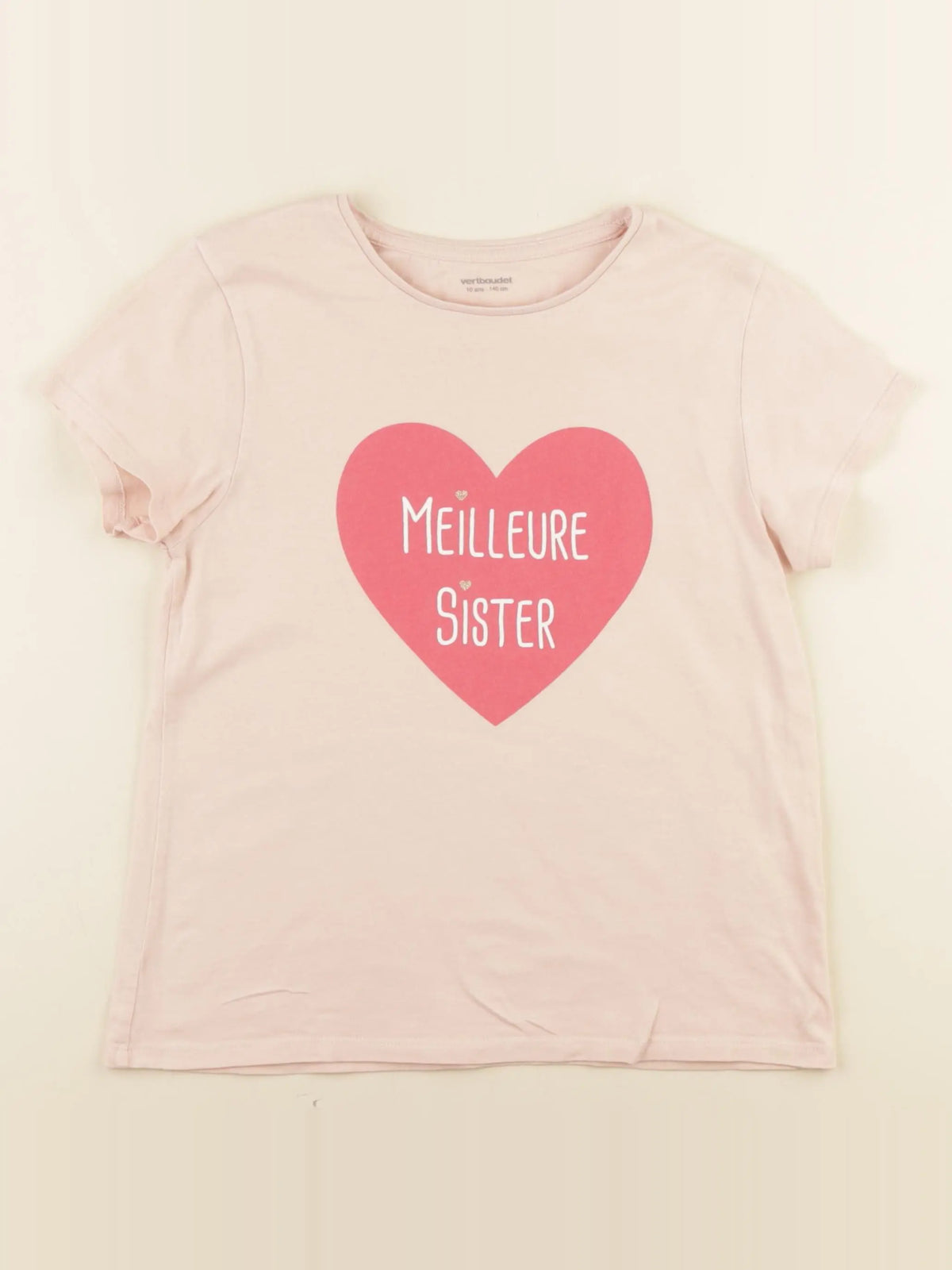 Vertbaudet - tee-shirt rose - 10 ans
