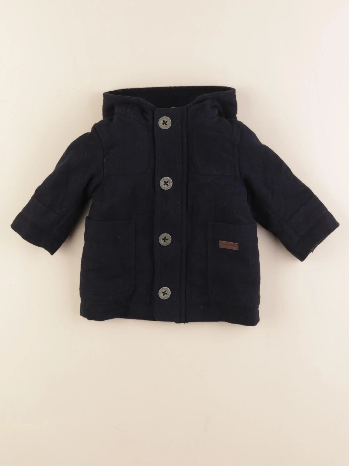 Vertbaudet - manteau bleu - 6 mois