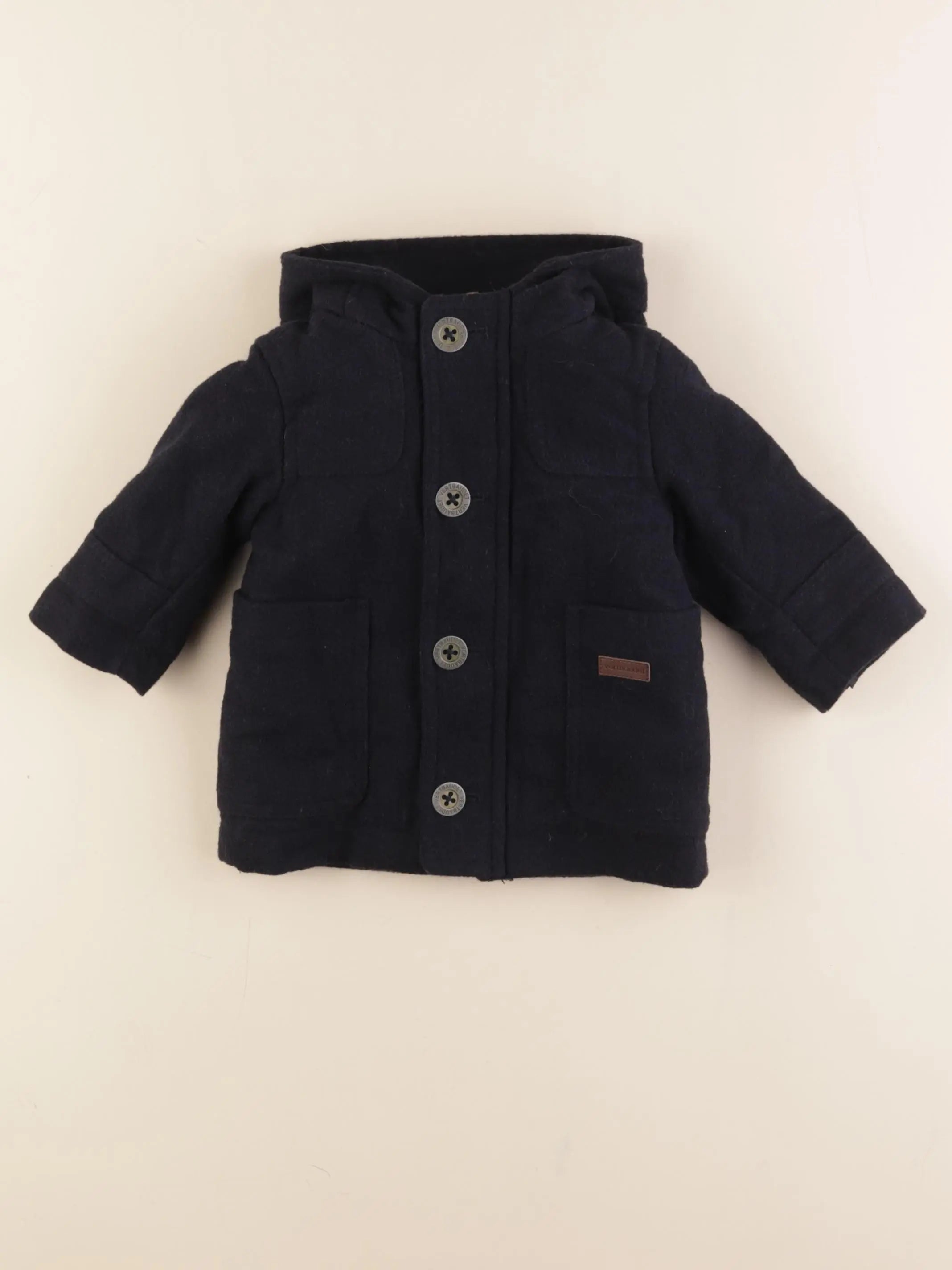 Vertbaudet - manteau bleu - 6 mois