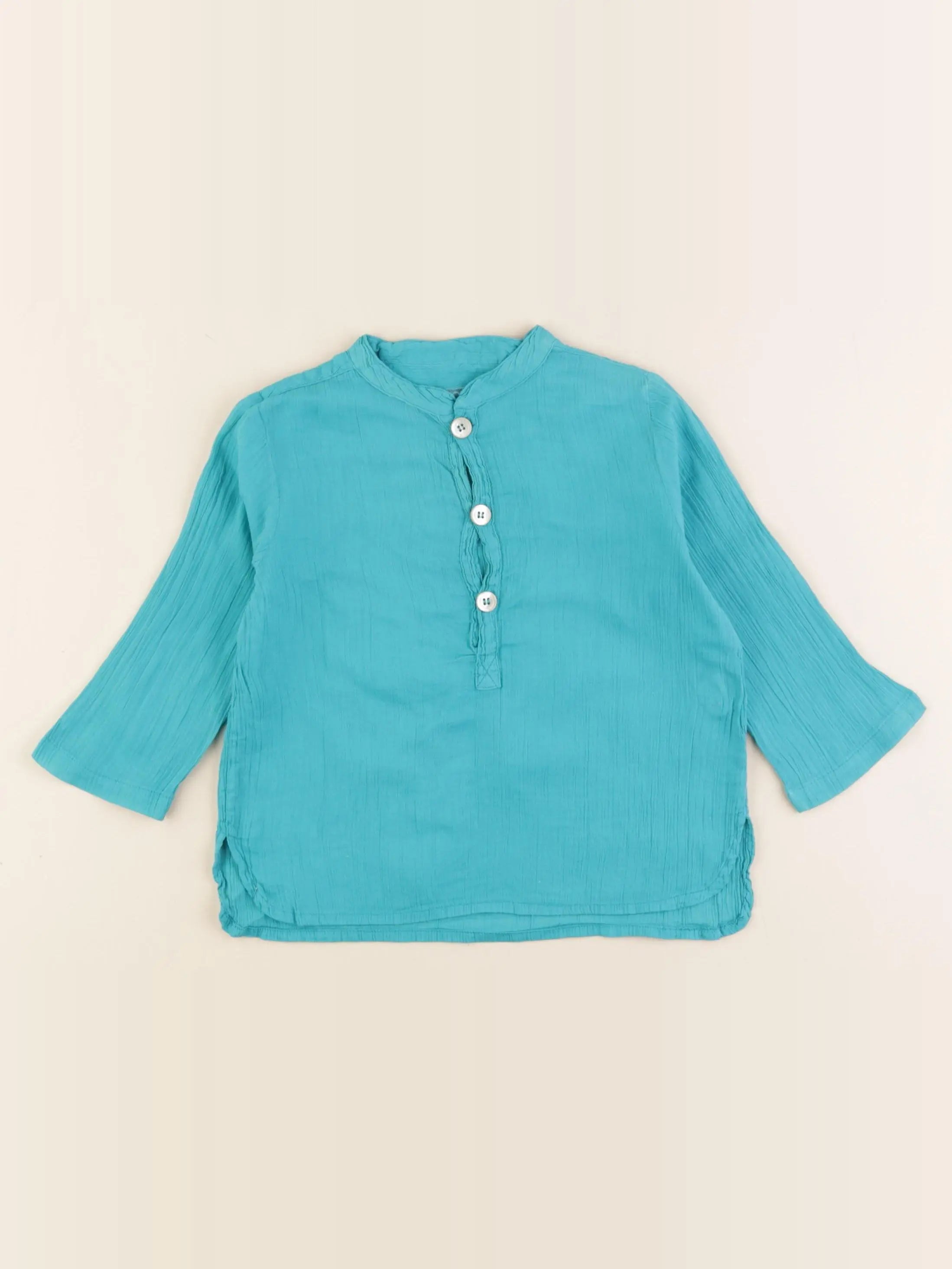 Bonton - chemise bleu - 18 mois
