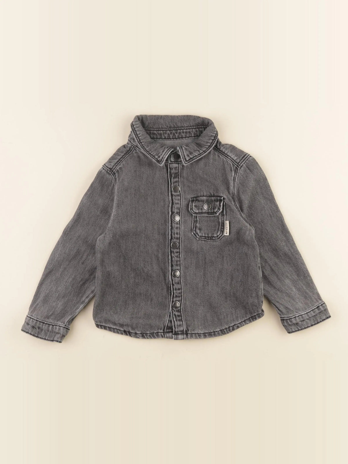 Vertbaudet - chemise gris - 24 mois