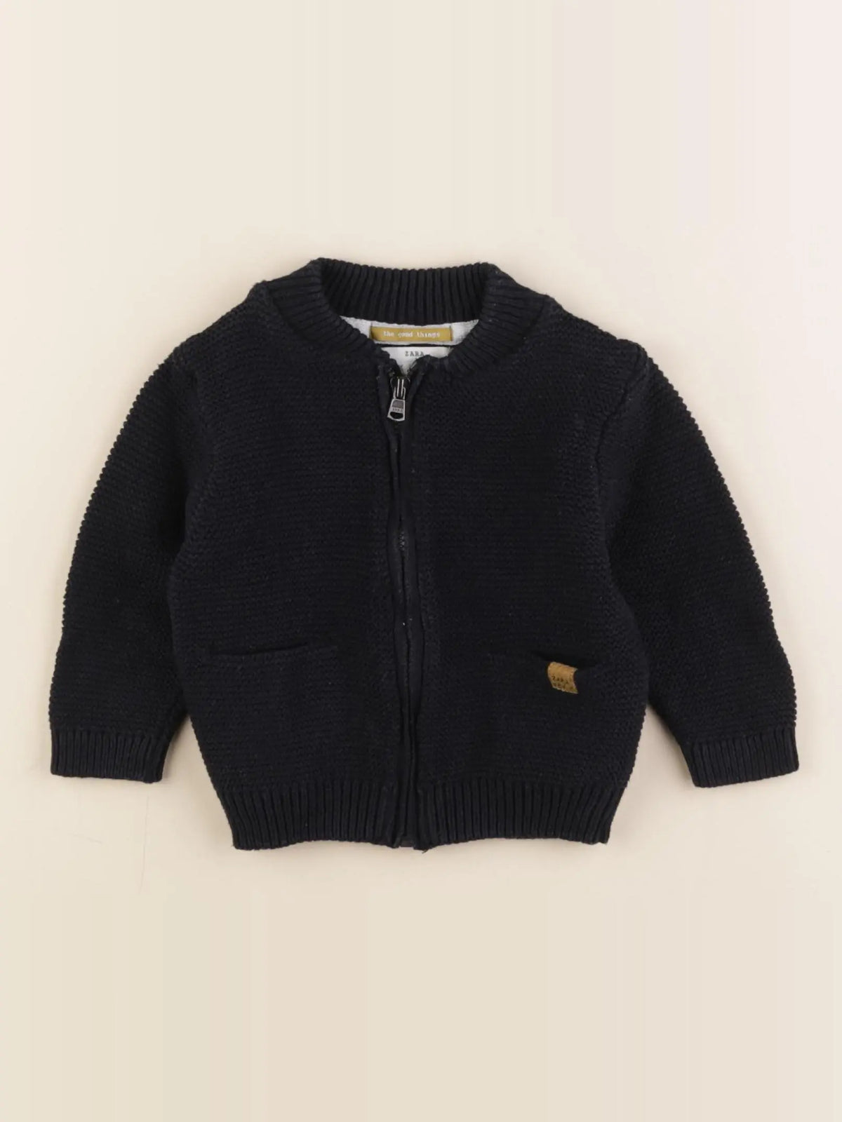 Zara - gilet bleu - 3/6 mois