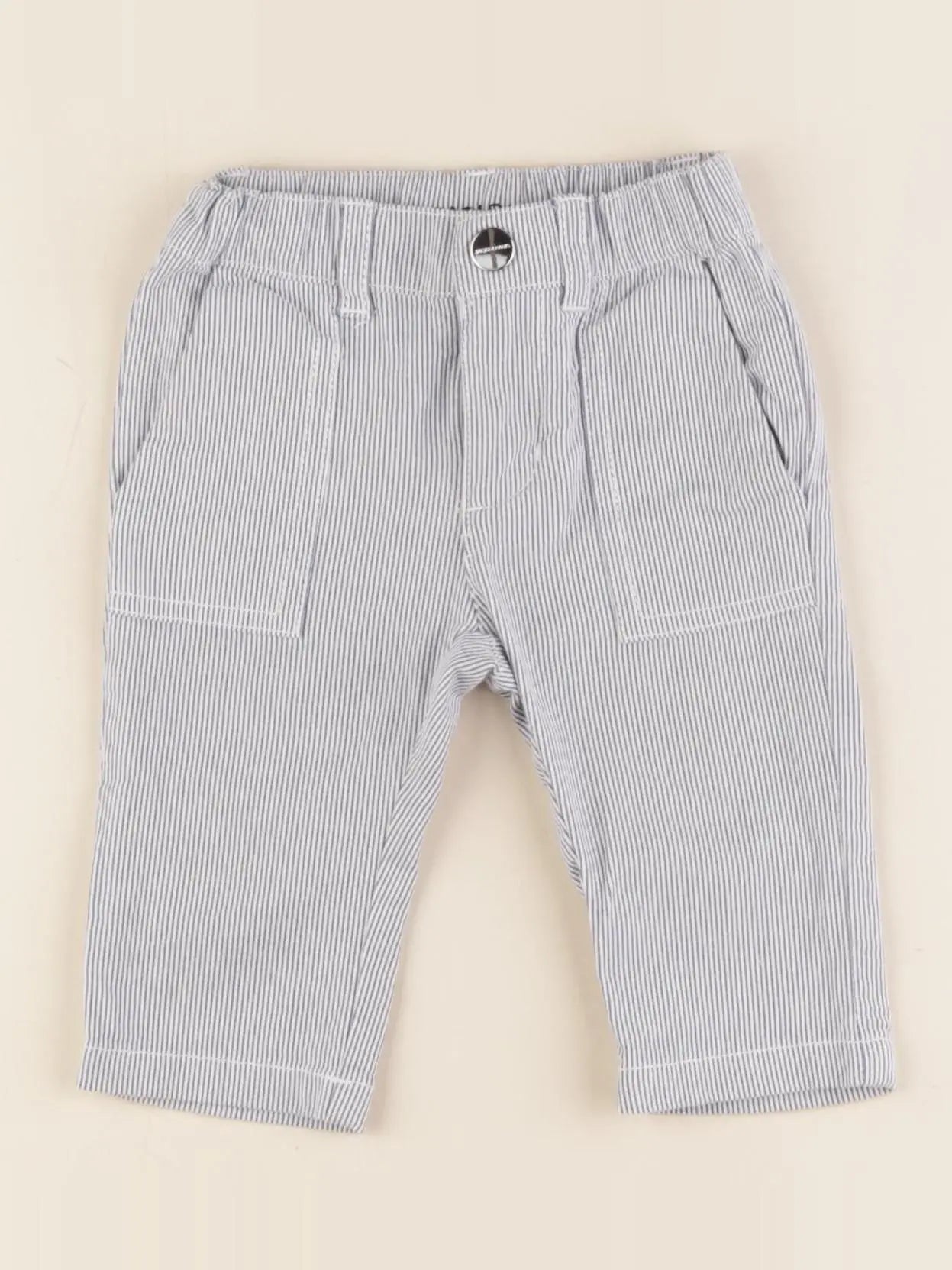 Jacadi - pantalon bleu, blanc - 6 mois