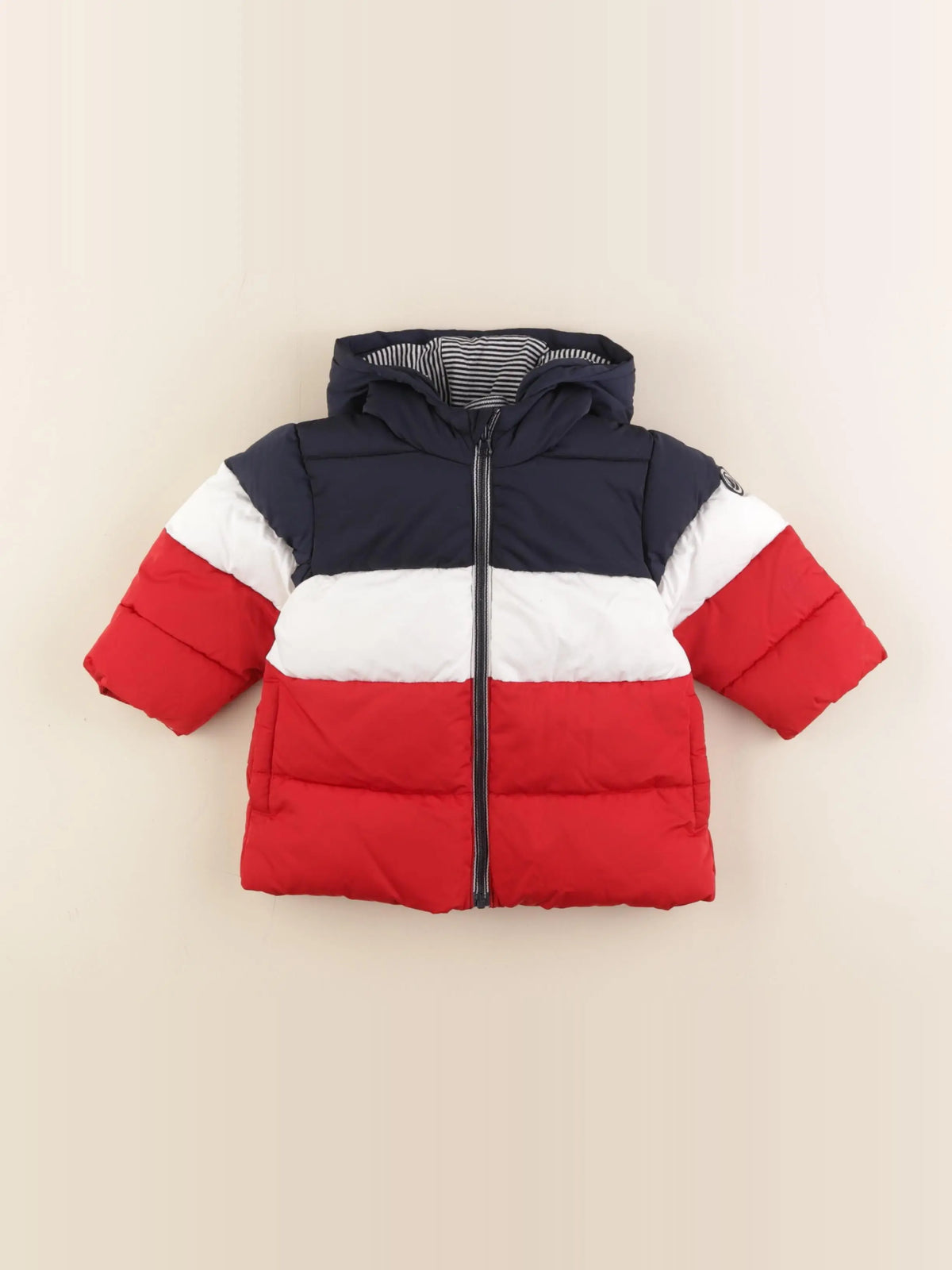 Petit Bateau - doudoune rouge - 6 mois