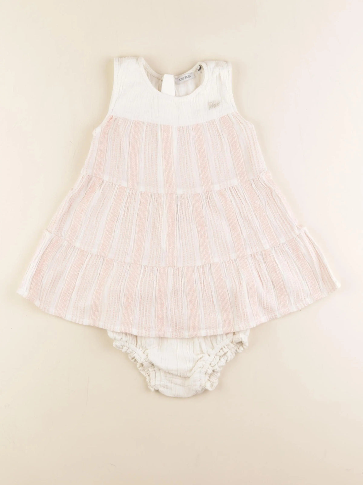 IKKS - robe beige, rose - 2 ans
