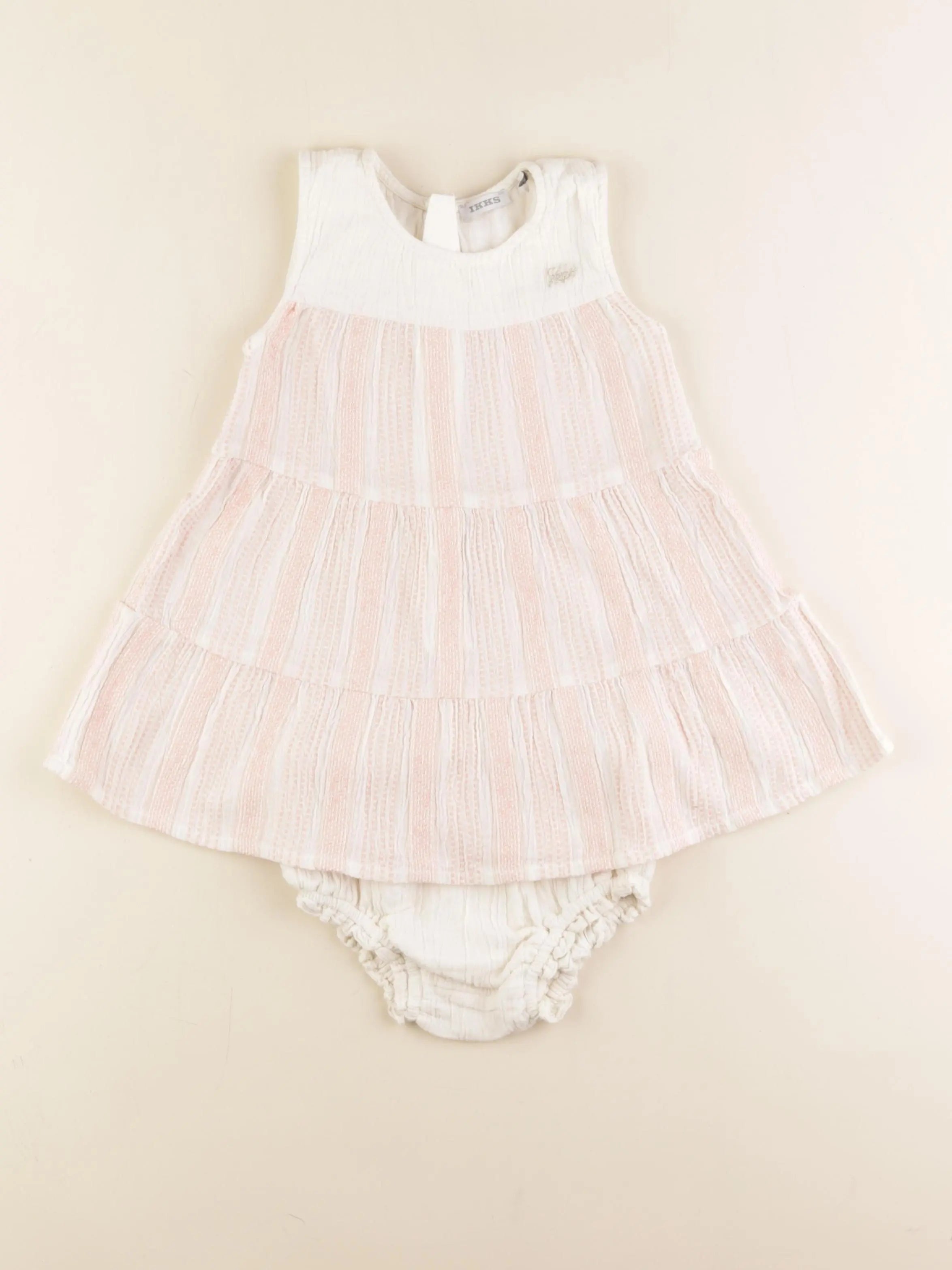 IKKS - robe beige, rose - 2 ans
