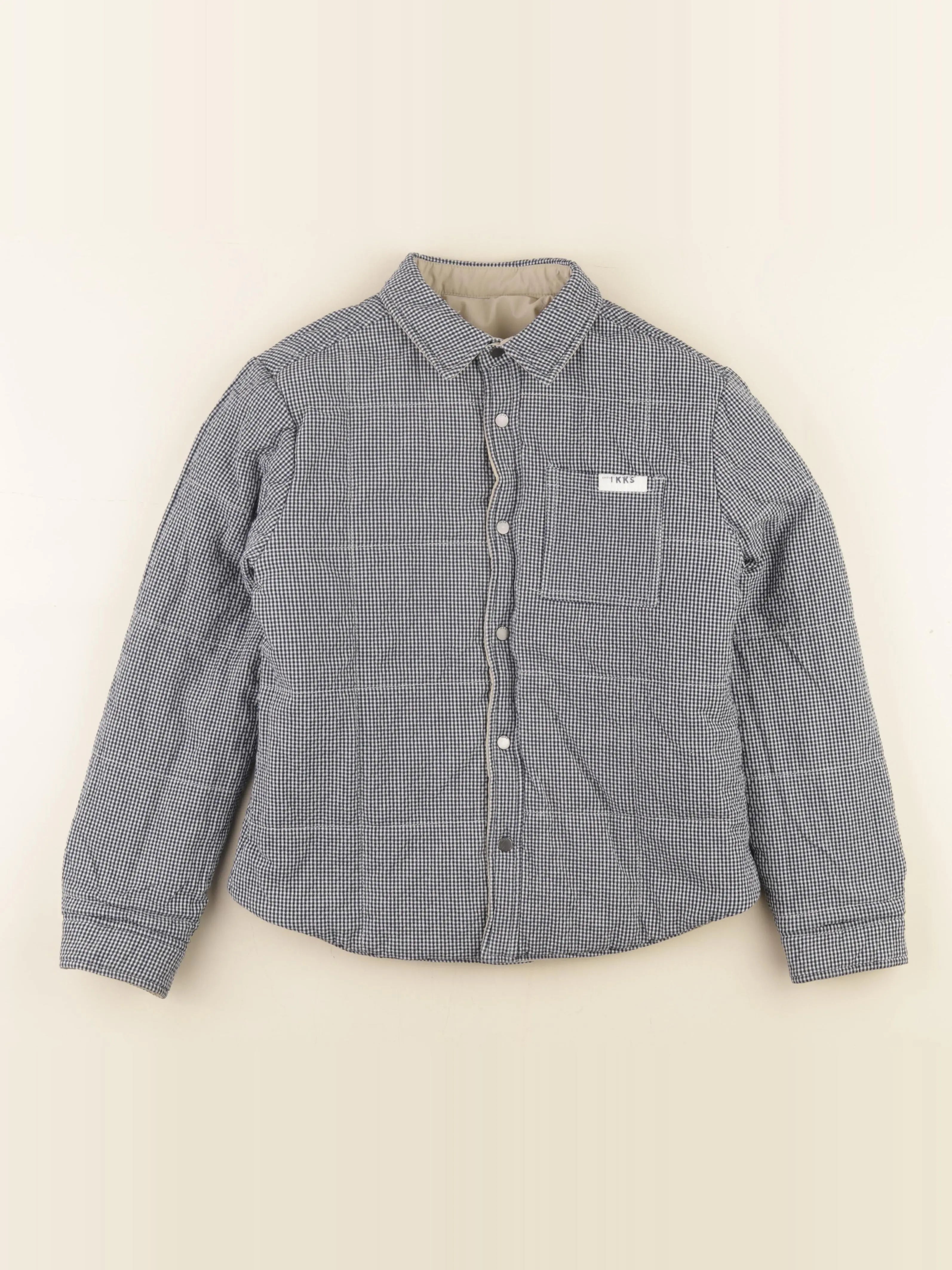 IKKS - veste réversible beige, bleu - 12 ans