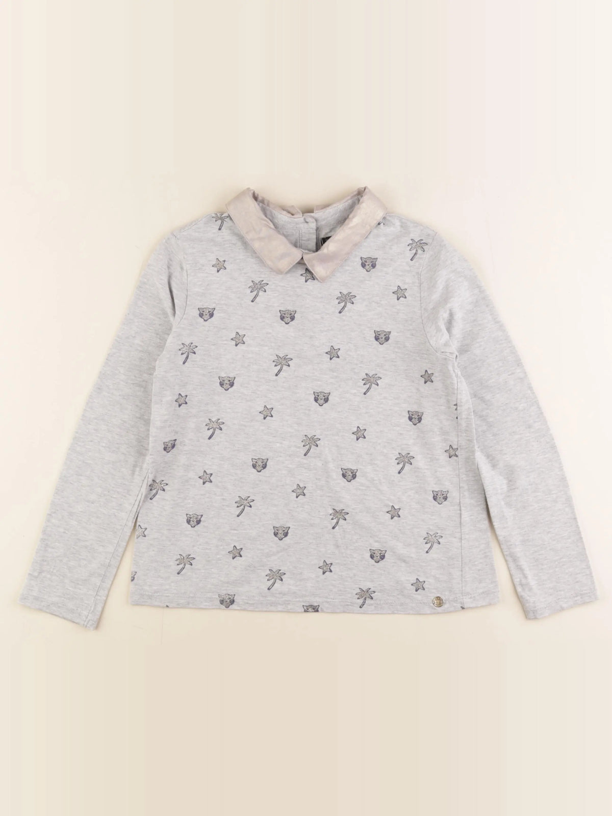 IKKS - tee-shirt gris - 8 ans