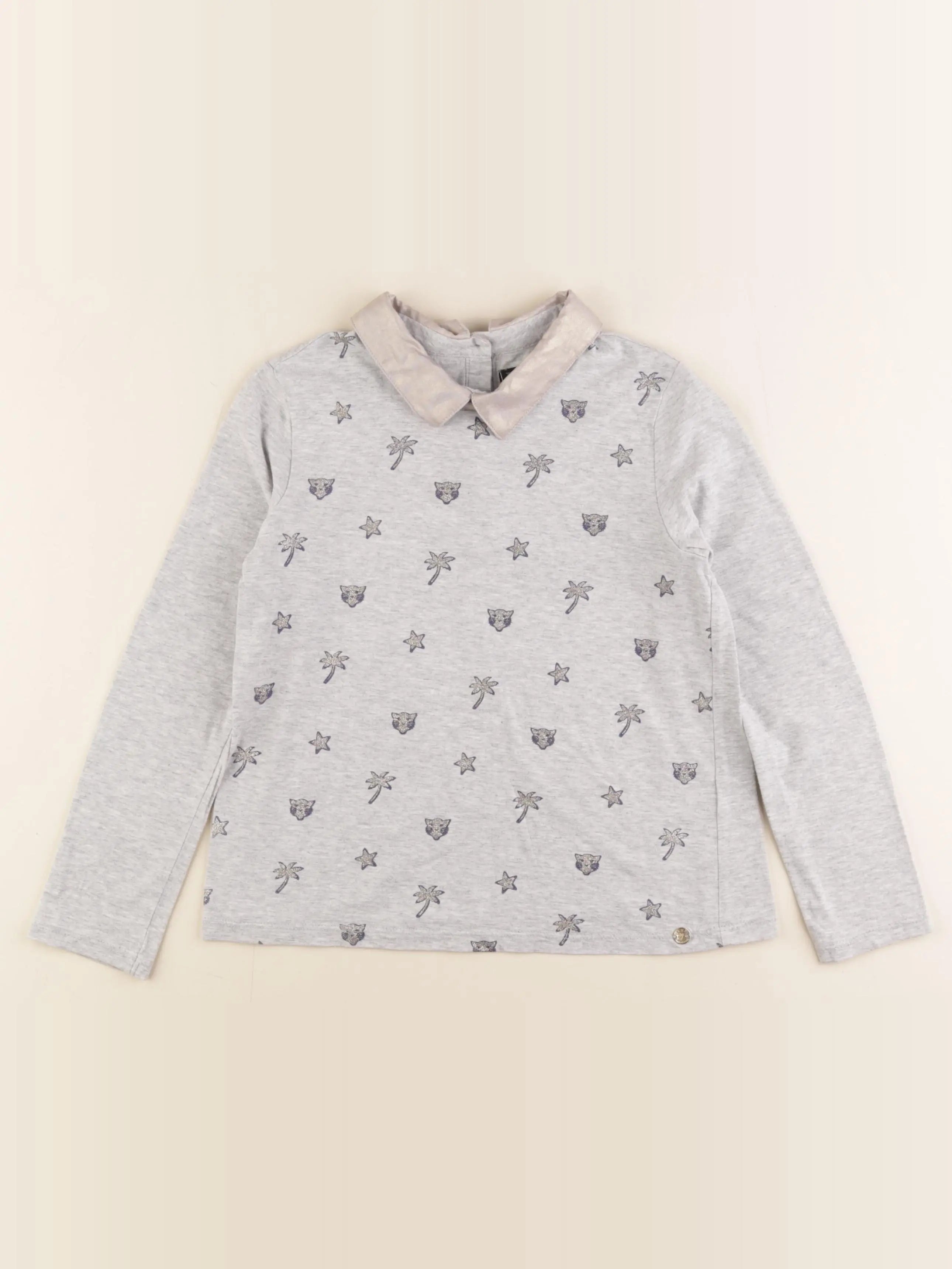 IKKS - tee-shirt gris - 8 ans