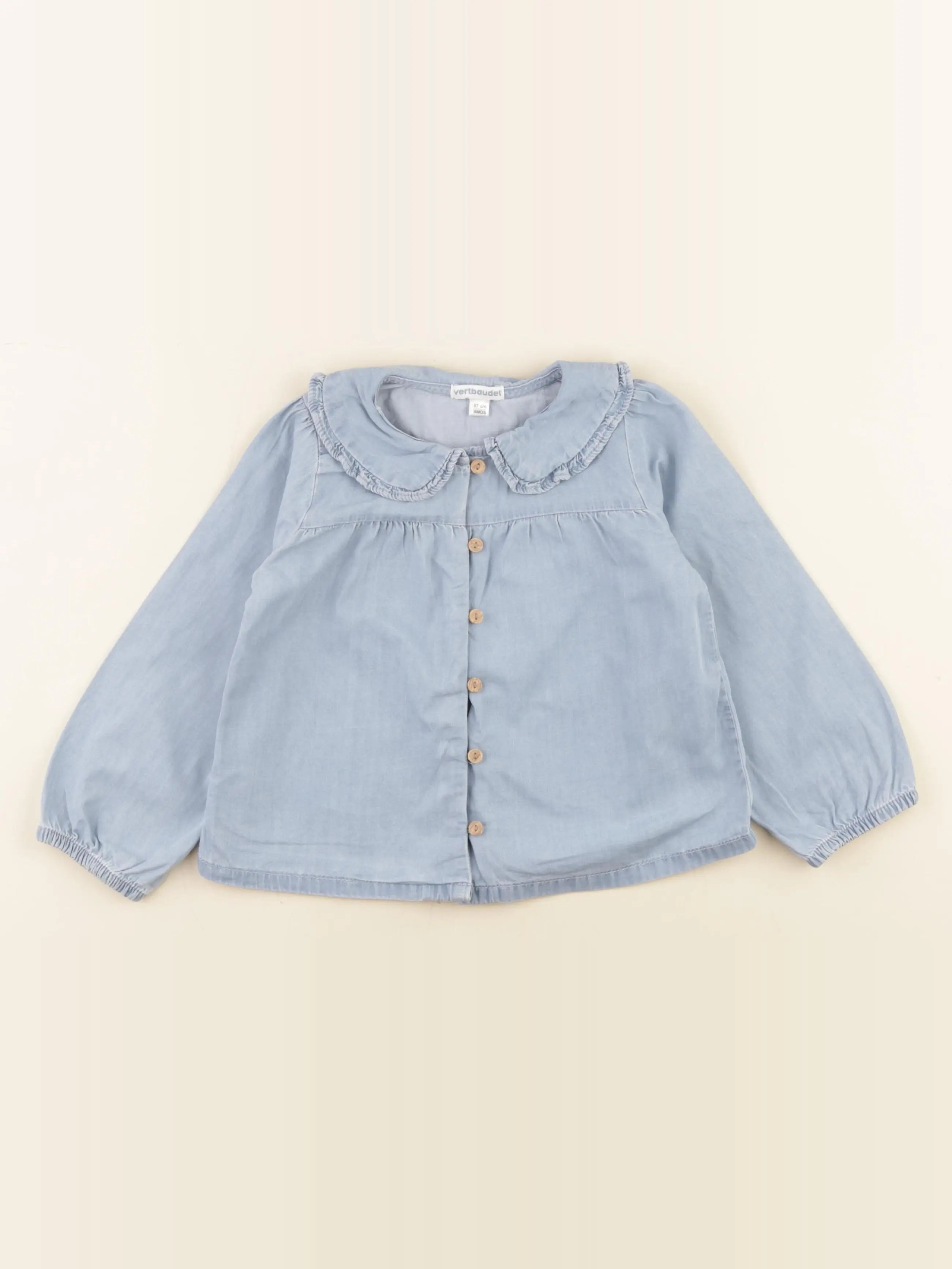 Vertbaudet - blouse bleu - 36 mois