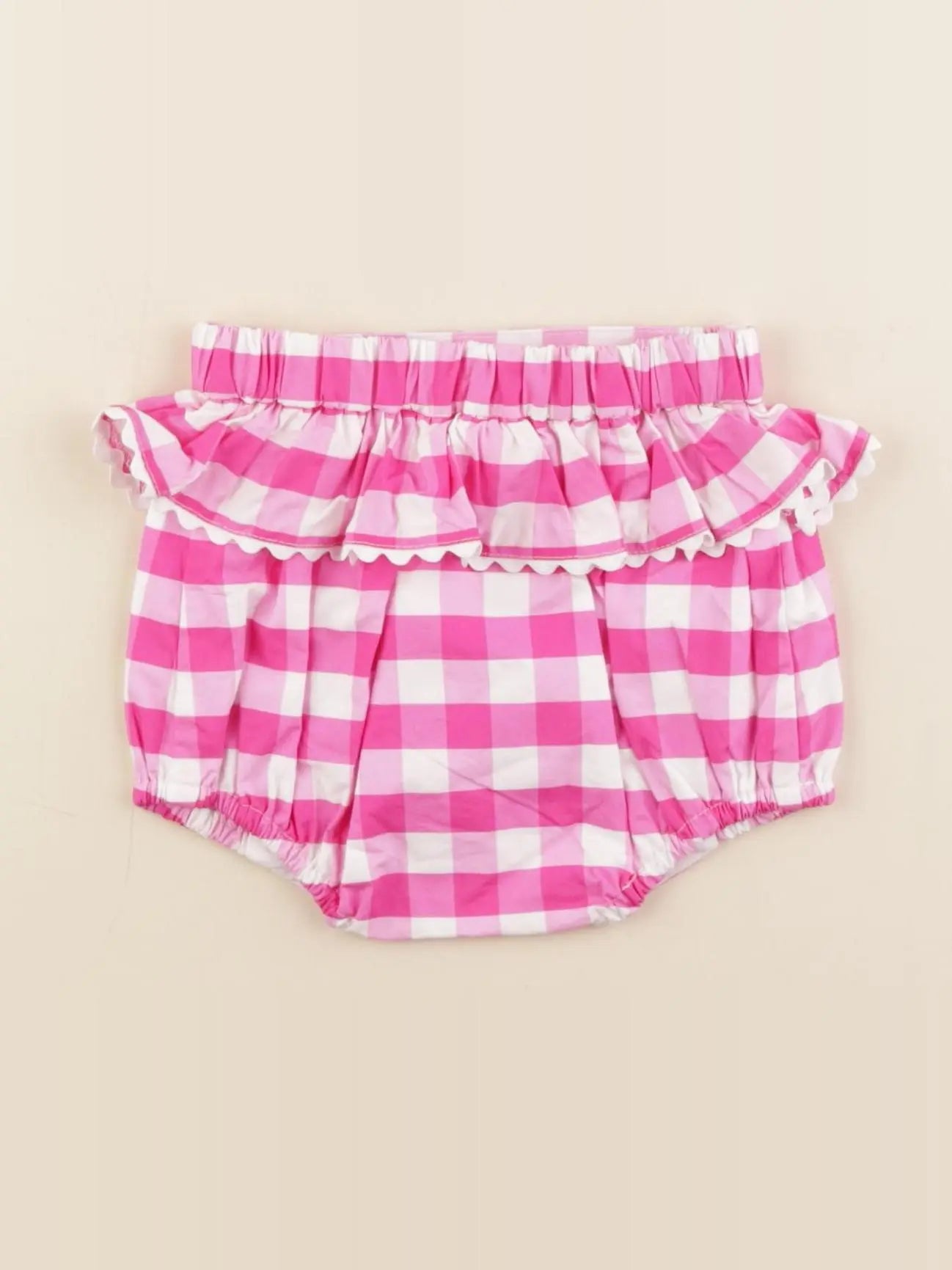 Jacadi - bloomer blanc, rose - 6 mois