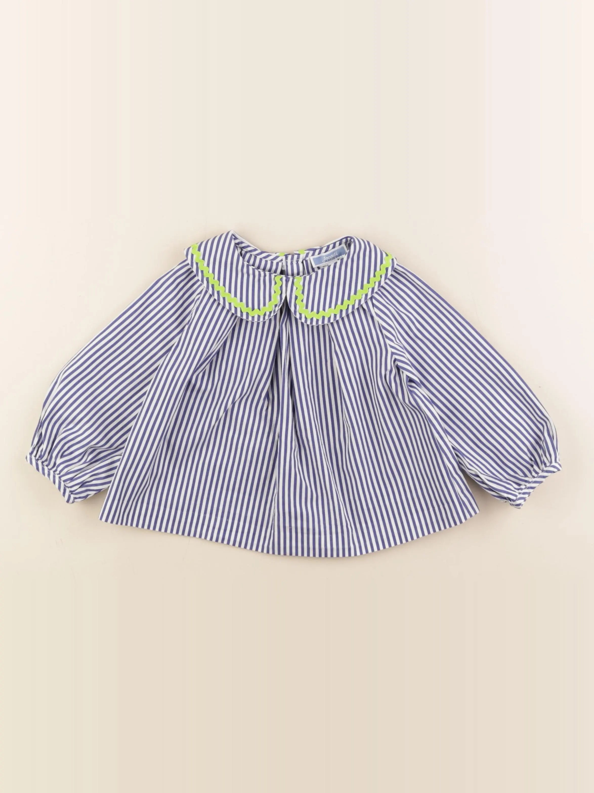 Jacadi - blouse bleu, blanc - 24 mois