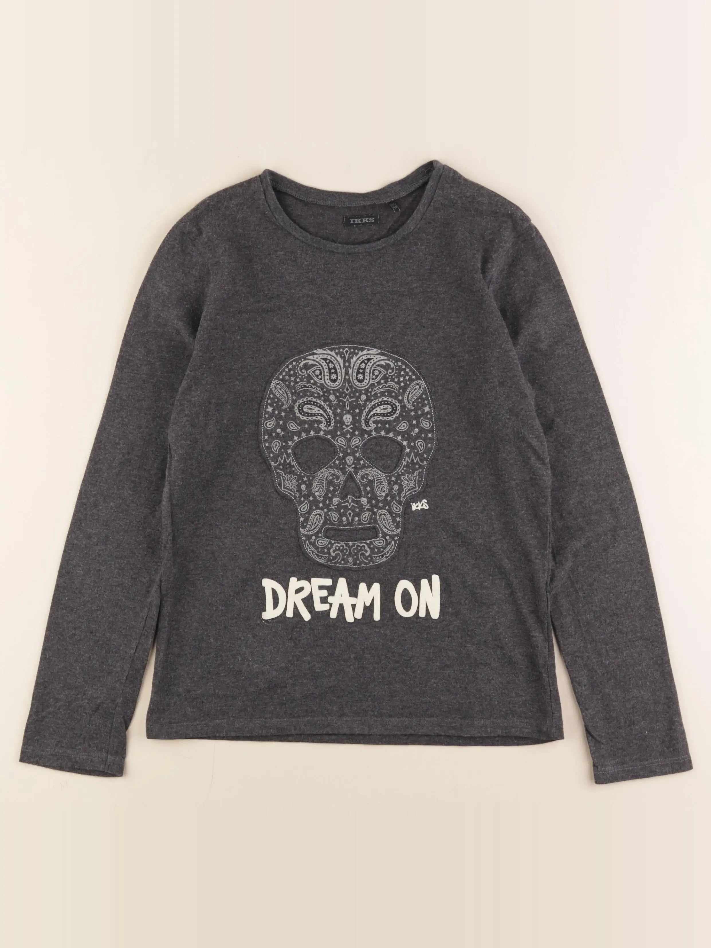 IKKS - tee-shirt gris - 10 ans