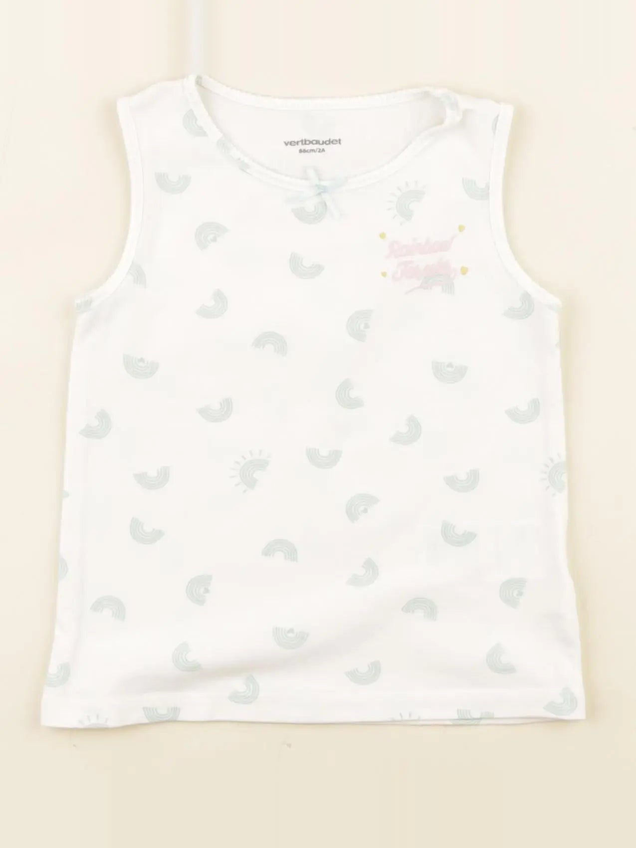 Vertbaudet - maillot de corps vert - 2 ans