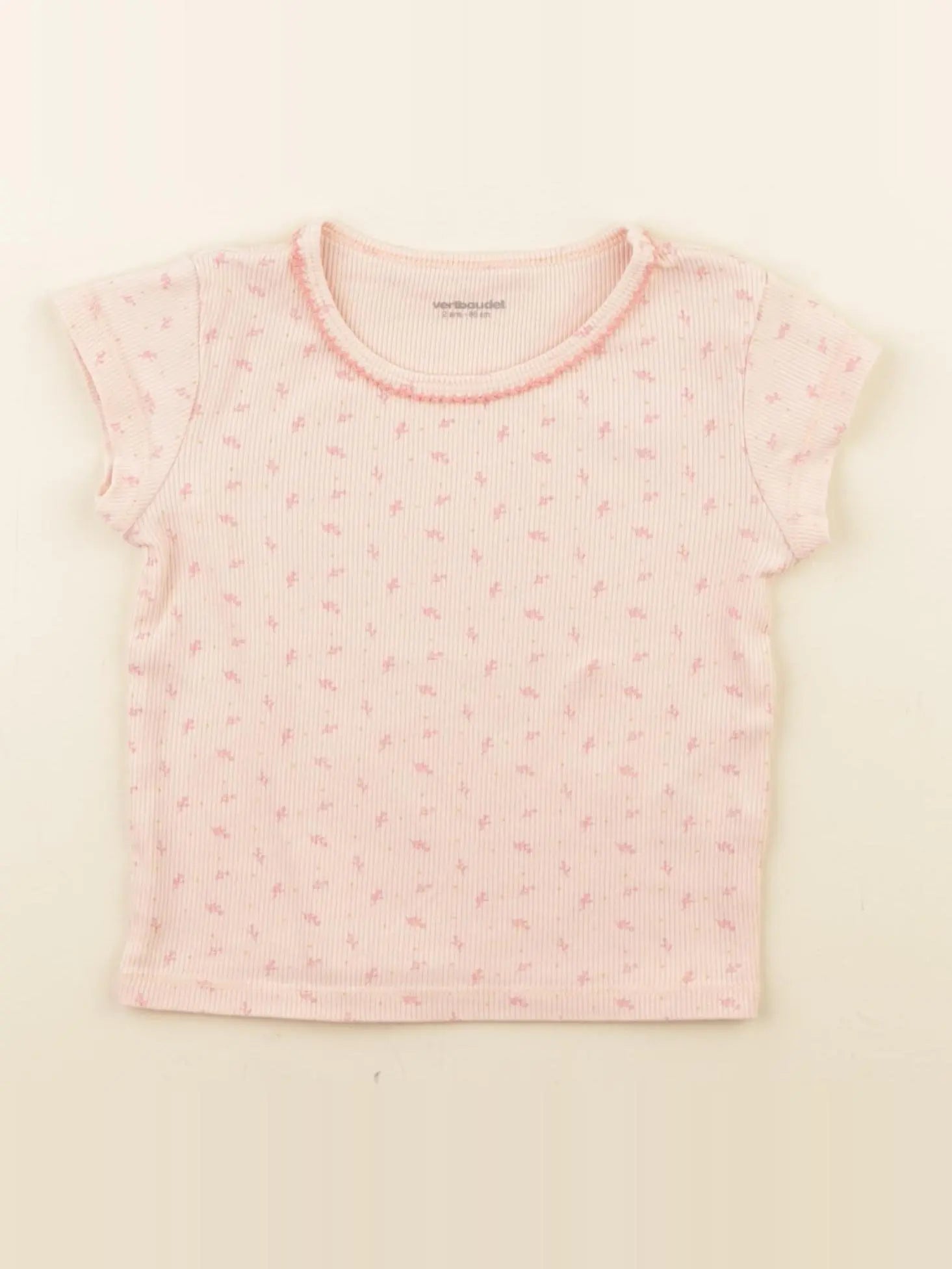 Vertbaudet - maillot de corps rose - 2 ans