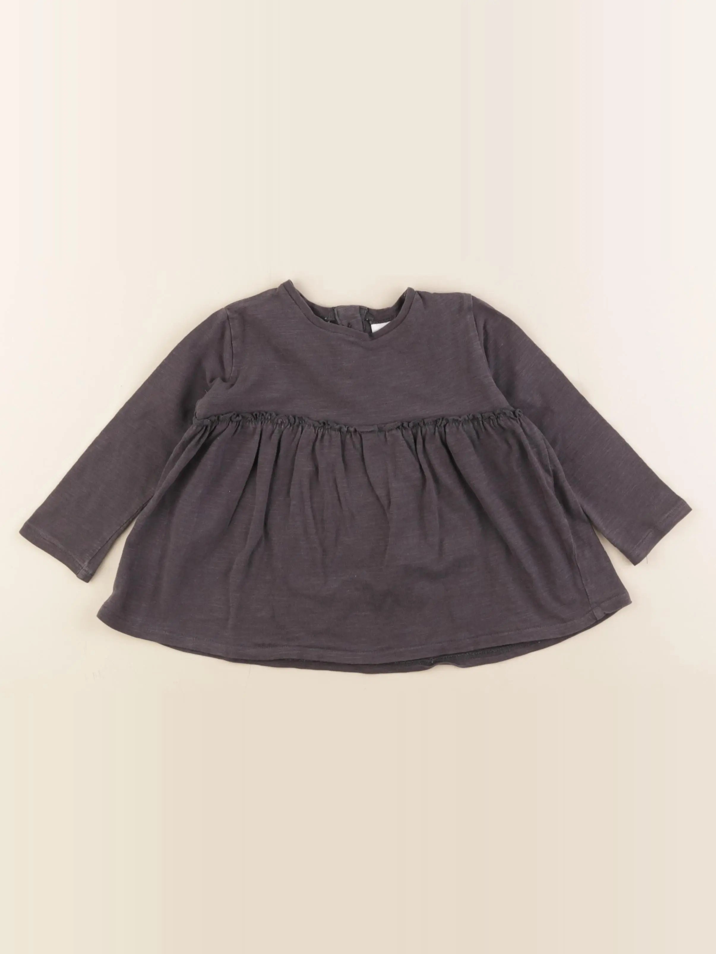 Zara - tee-shirt gris - 12/18 mois