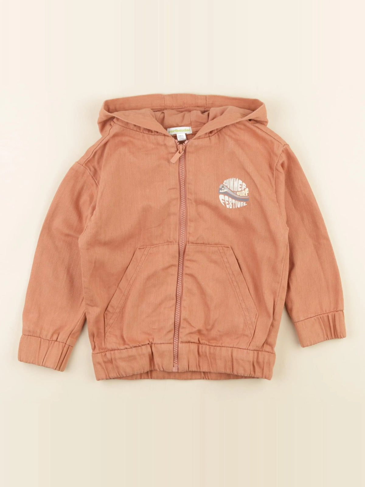 Vertbaudet - veste orange - 4 ans