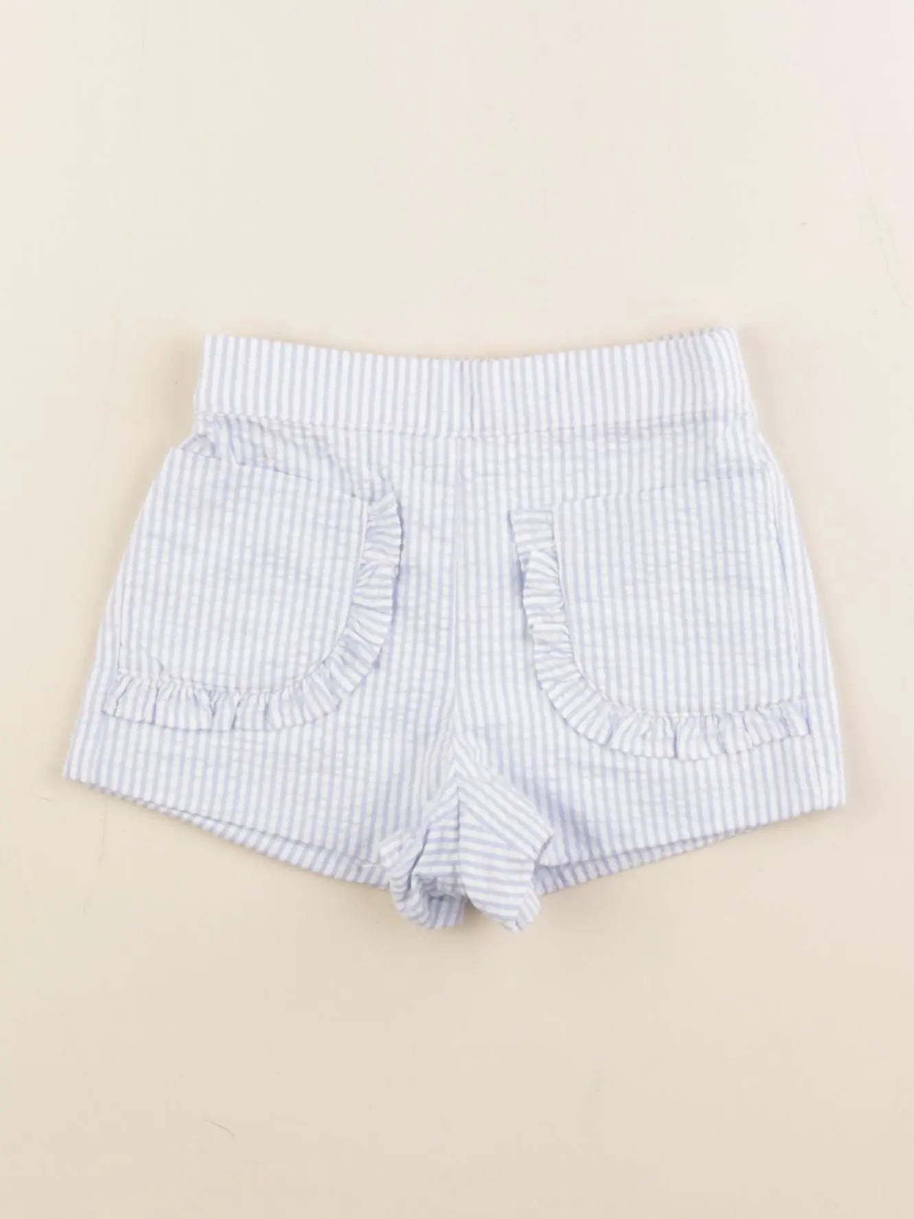 Jacadi - short blanc, bleu - 6 mois