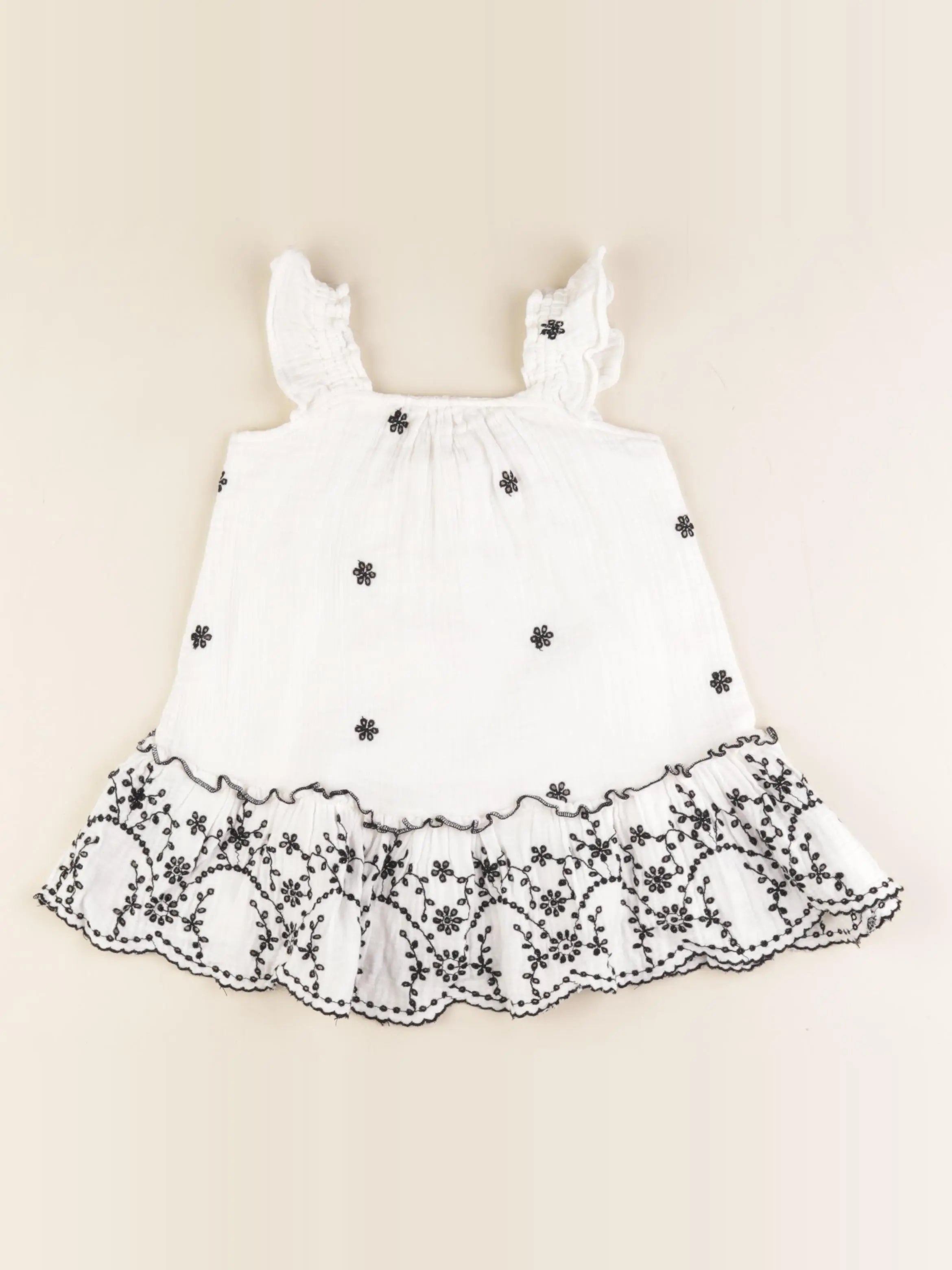 Zara - robe blanc, noir - 12/18 mois