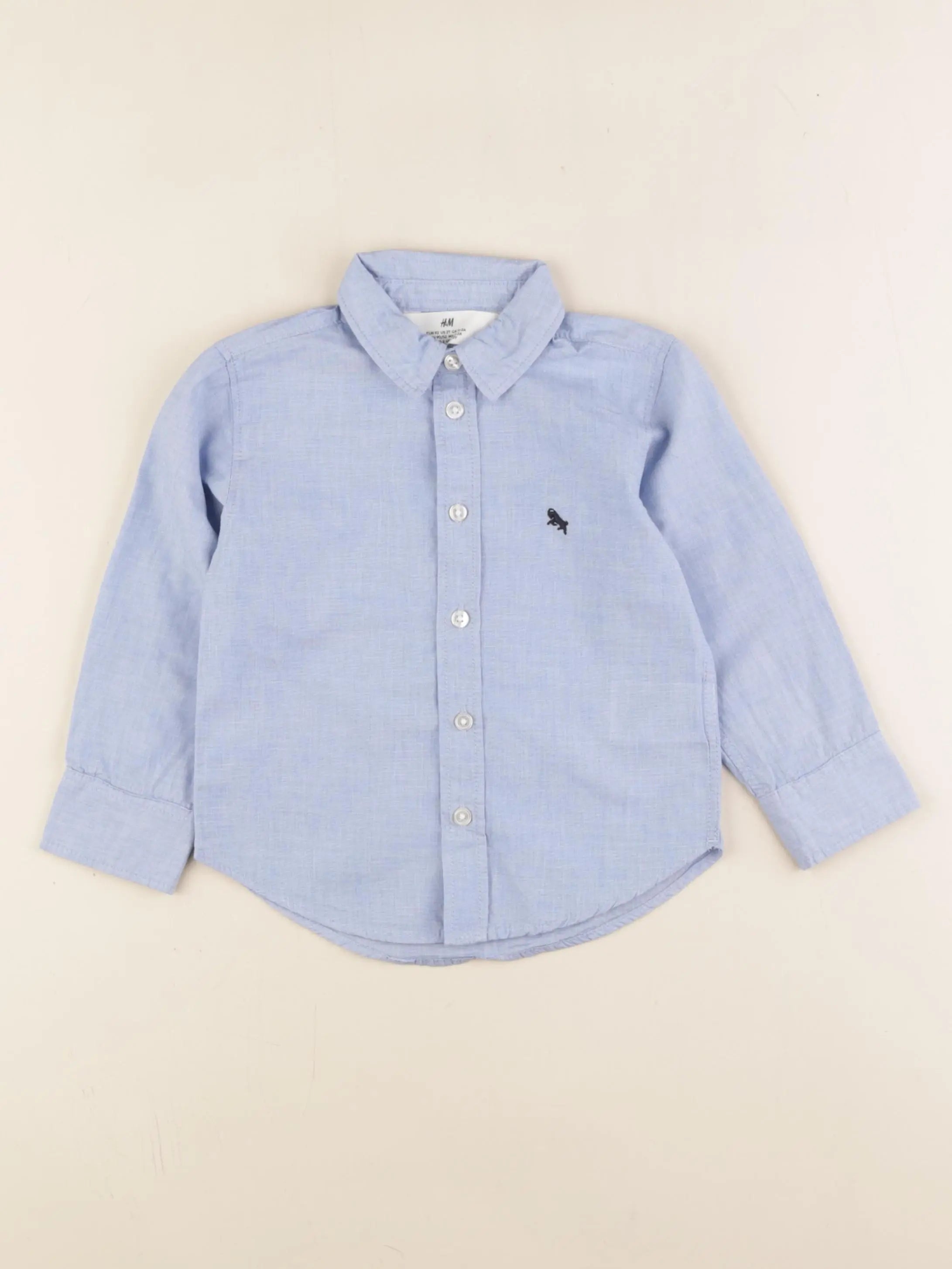 H&M - chemise bleu - 18/24 mois