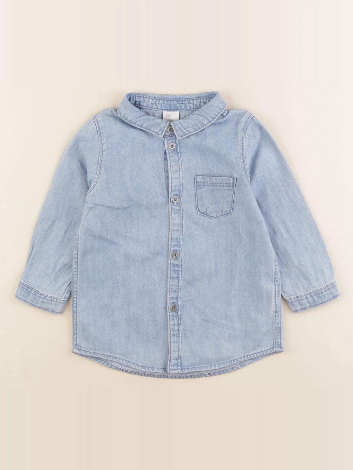 H&M - chemise bleu - 12/18 mois