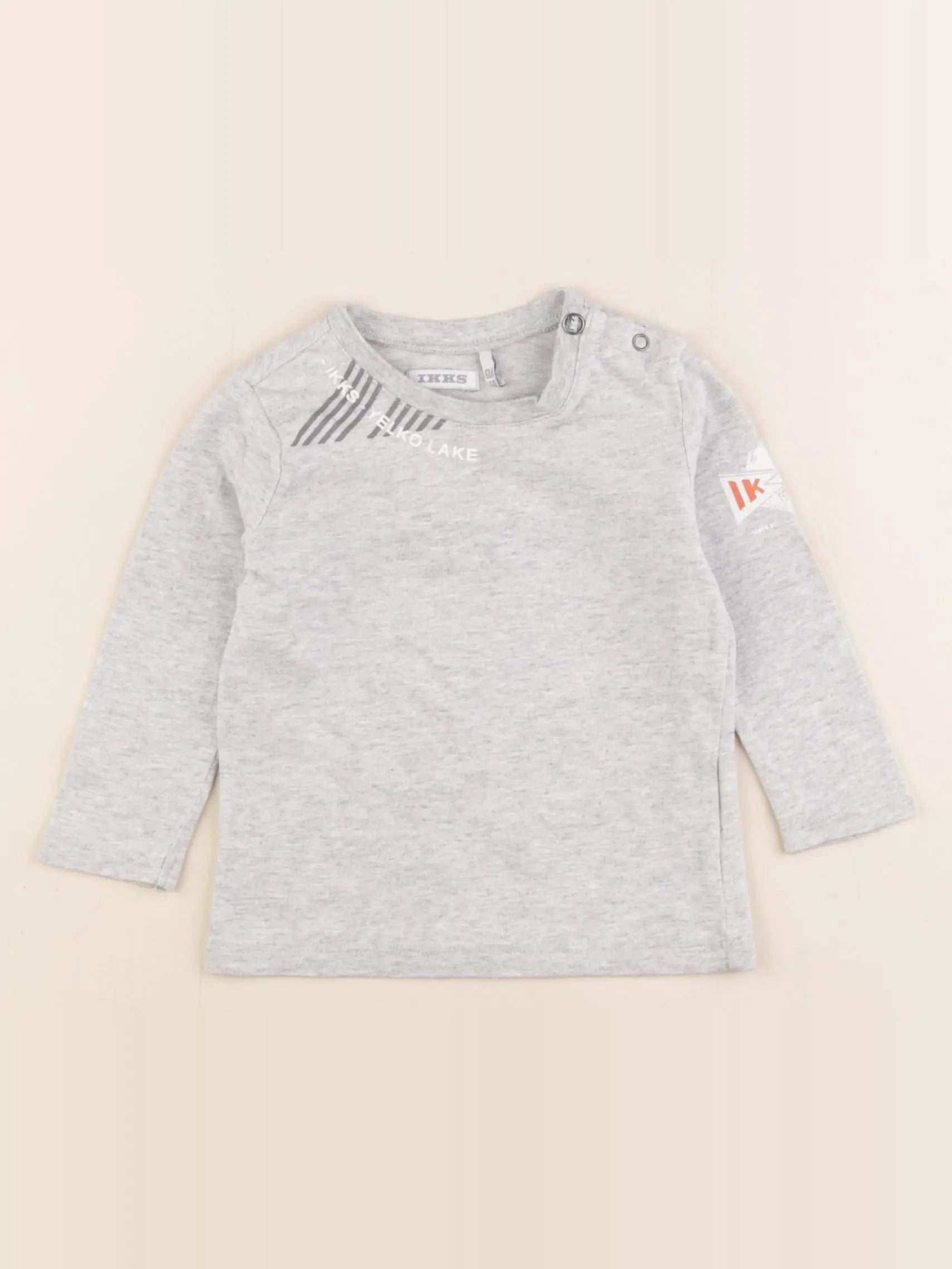 IKKS - tee-shirt gris - 6 mois