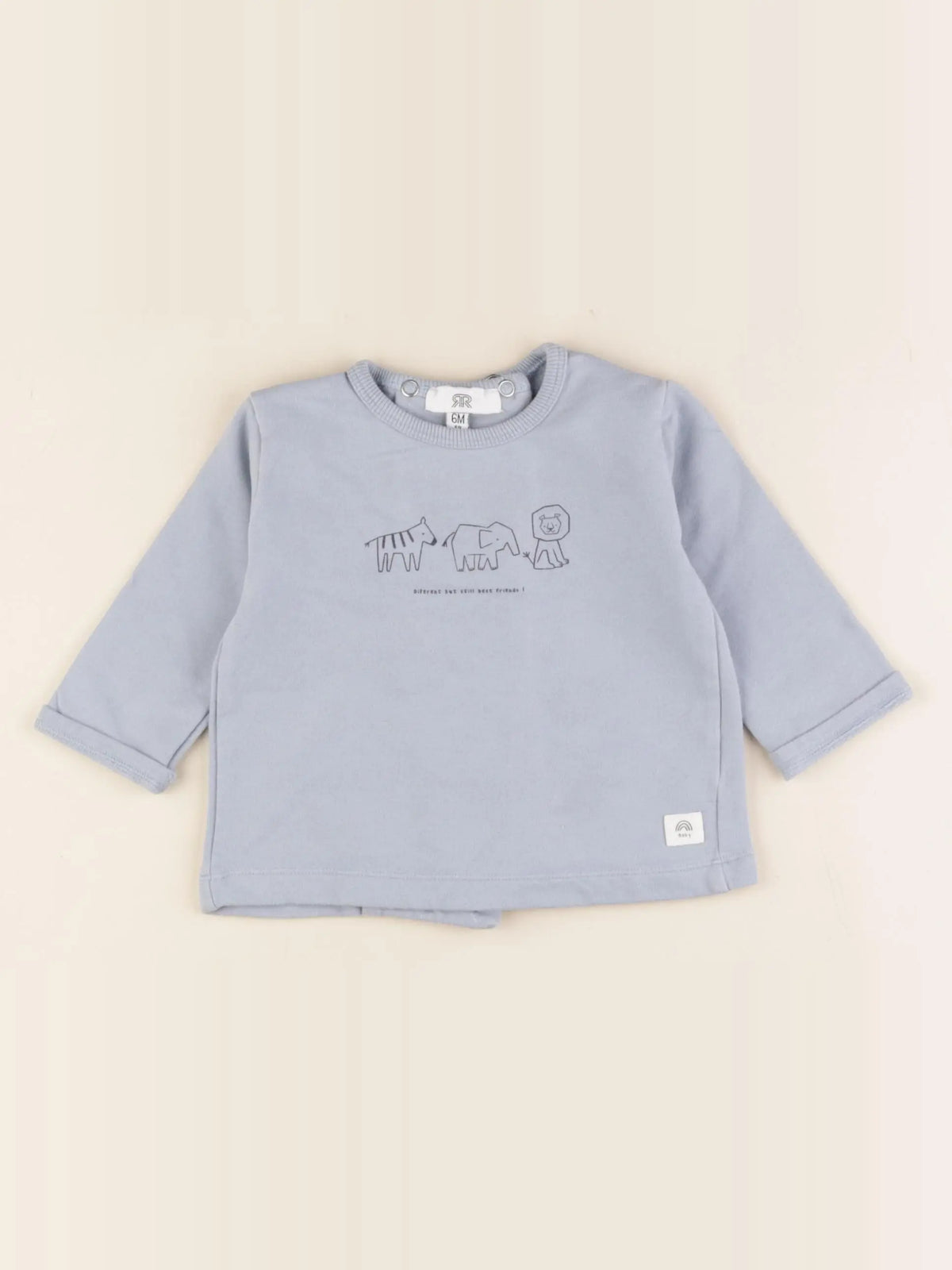 La Redoute - sweat bleu - 6 mois