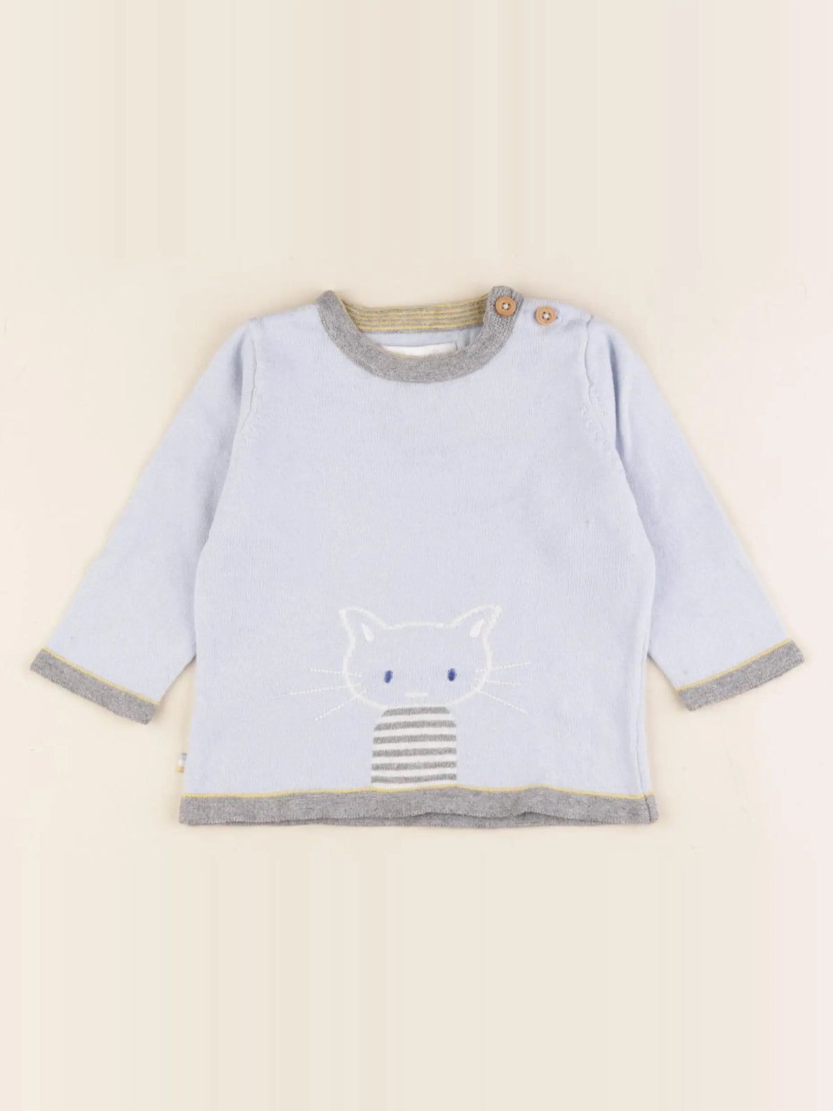 Cadet Rousselle - pull bleu - 6 mois