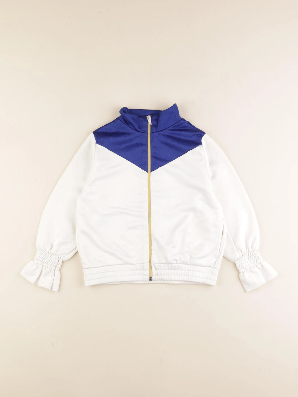 Bellerose - sweat bleu, beige - 8 ans