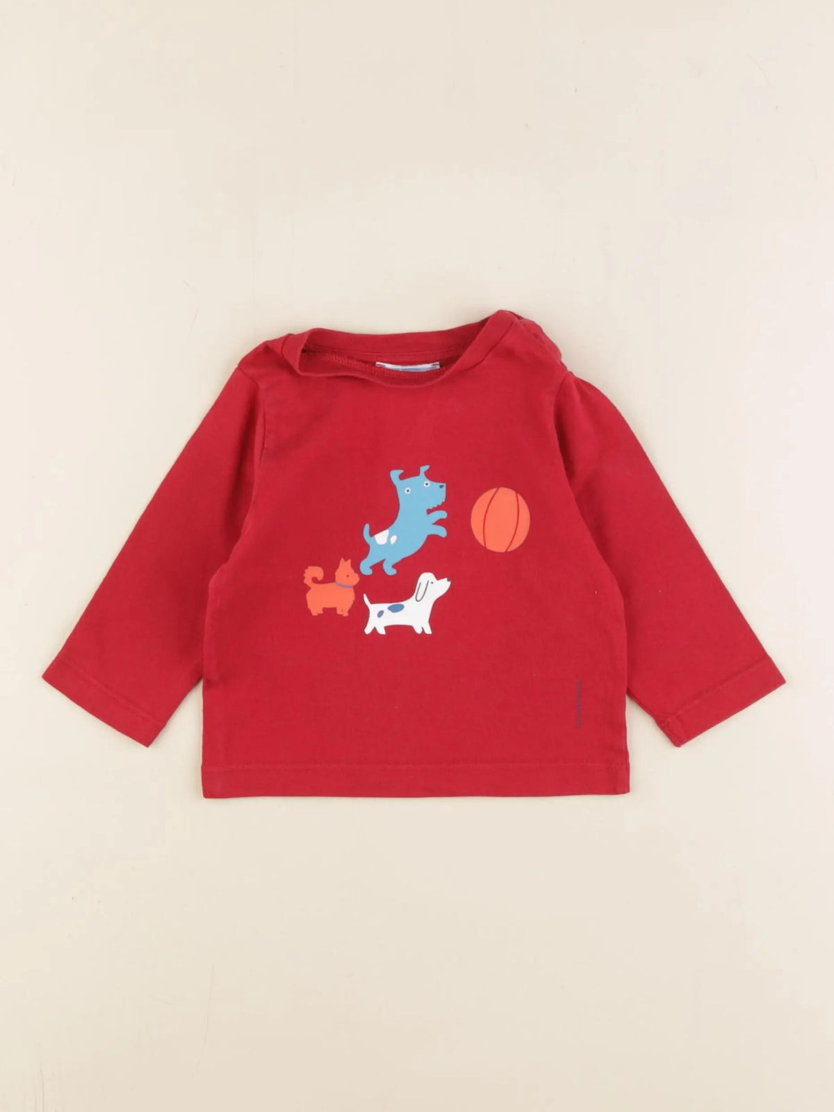 Jacadi - tee-shirt rouge - 6 mois