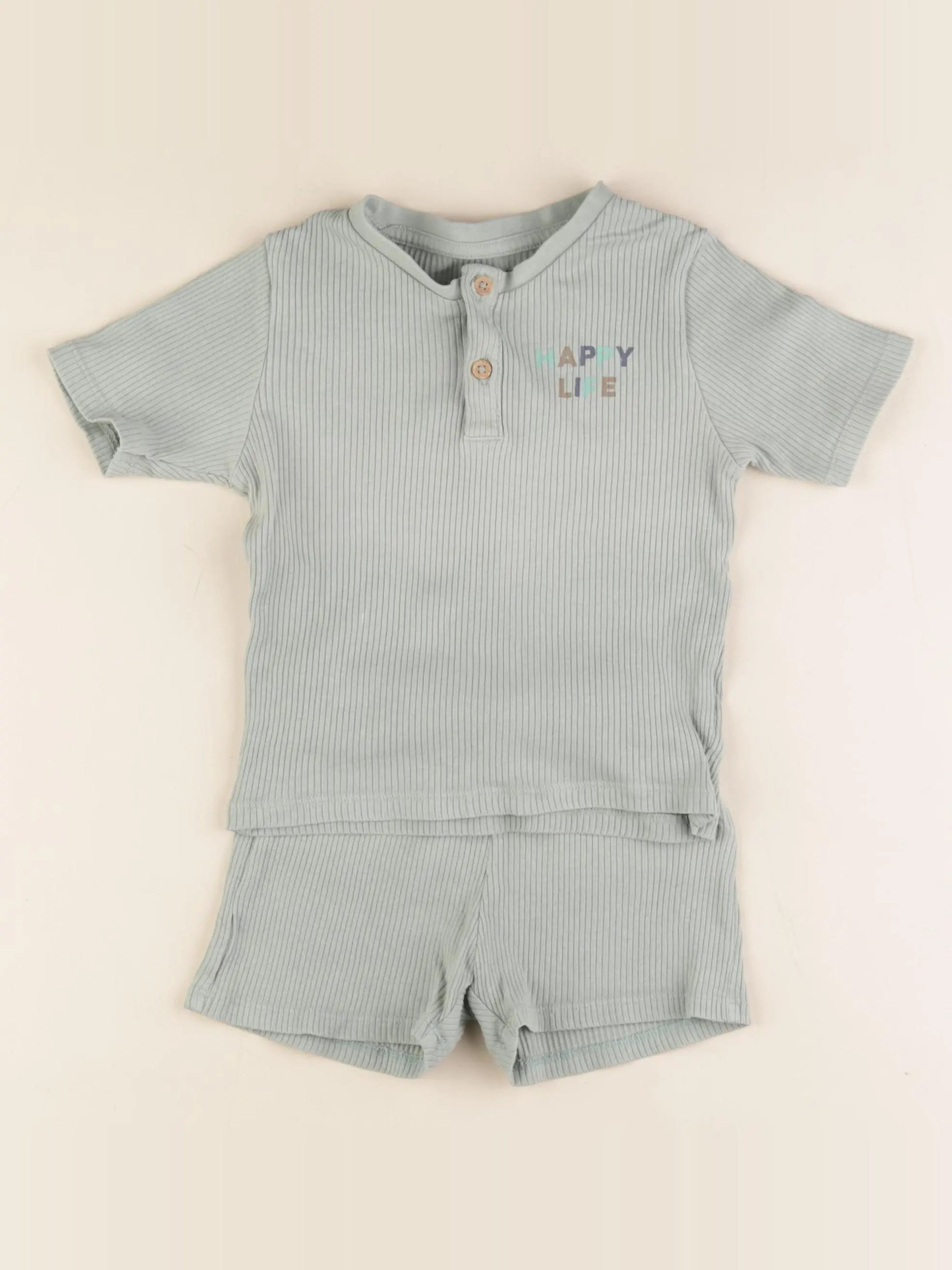 Vertbaudet - pyjama coton vert - 3 ans