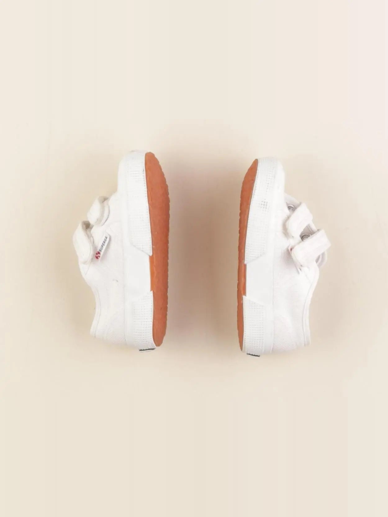 Superga - tennis à scratch/ lacets blanc - pointure 24