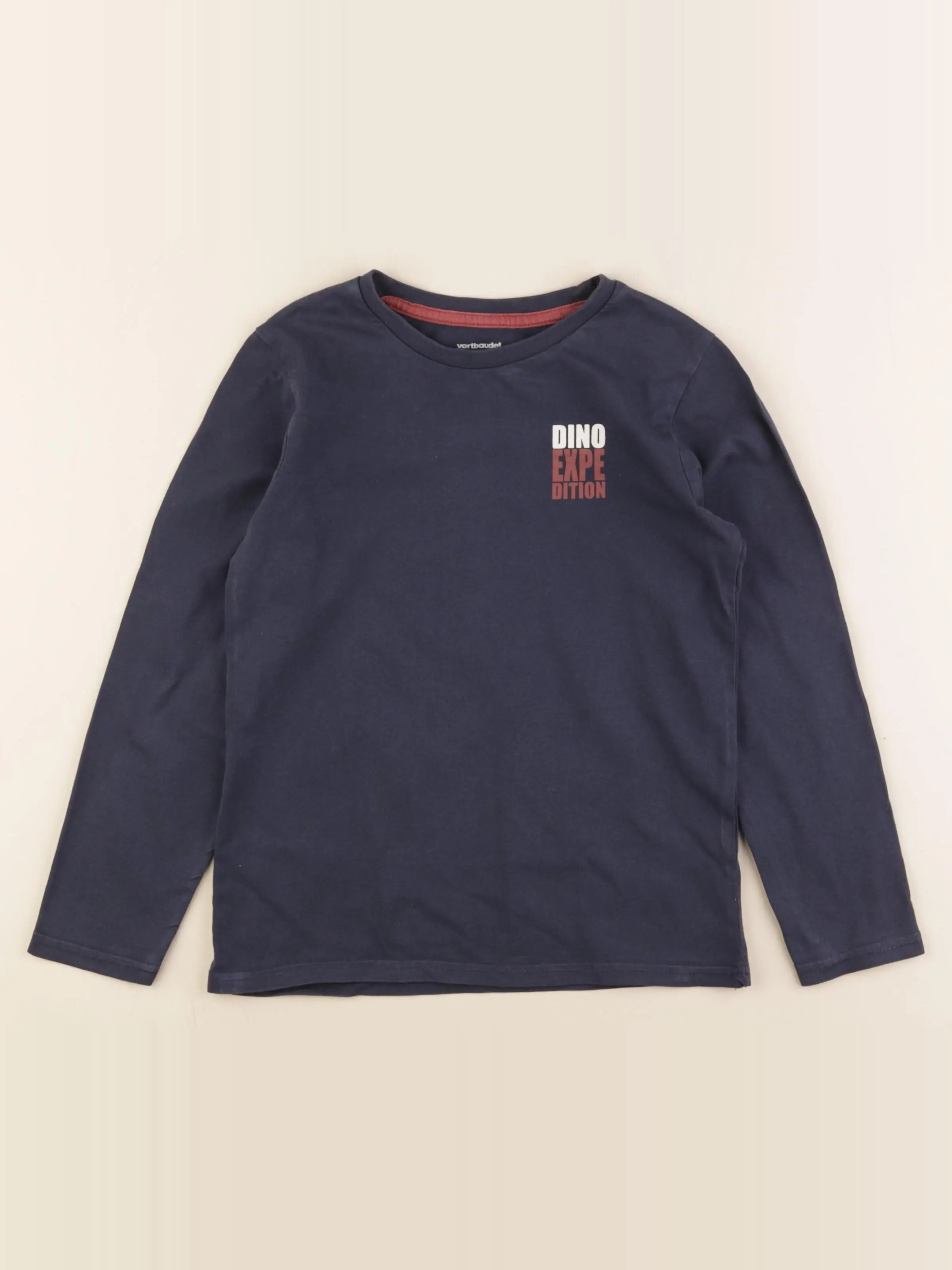 Vertbaudet - tee-shirt bleu - 8 ans