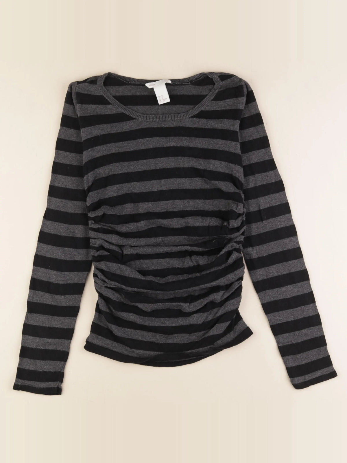 H&M - pull grossesse gris, noir - xs