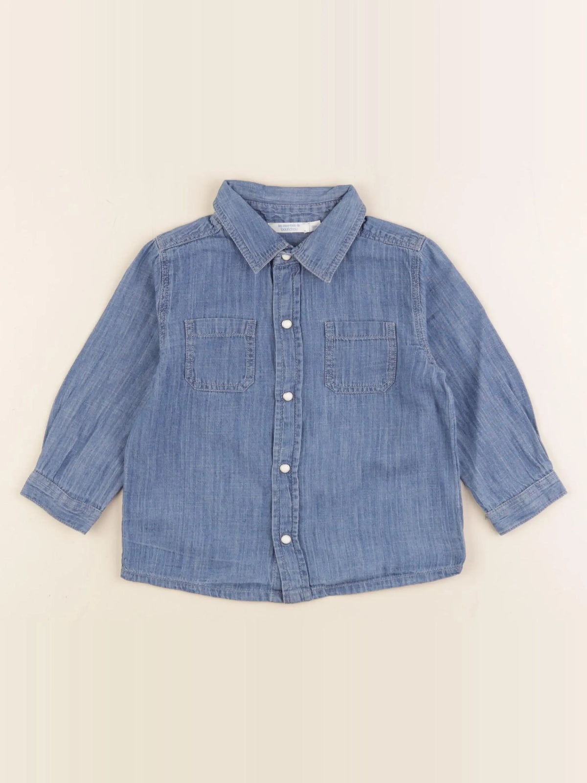 Boutchou - chemise bleu - 18 mois