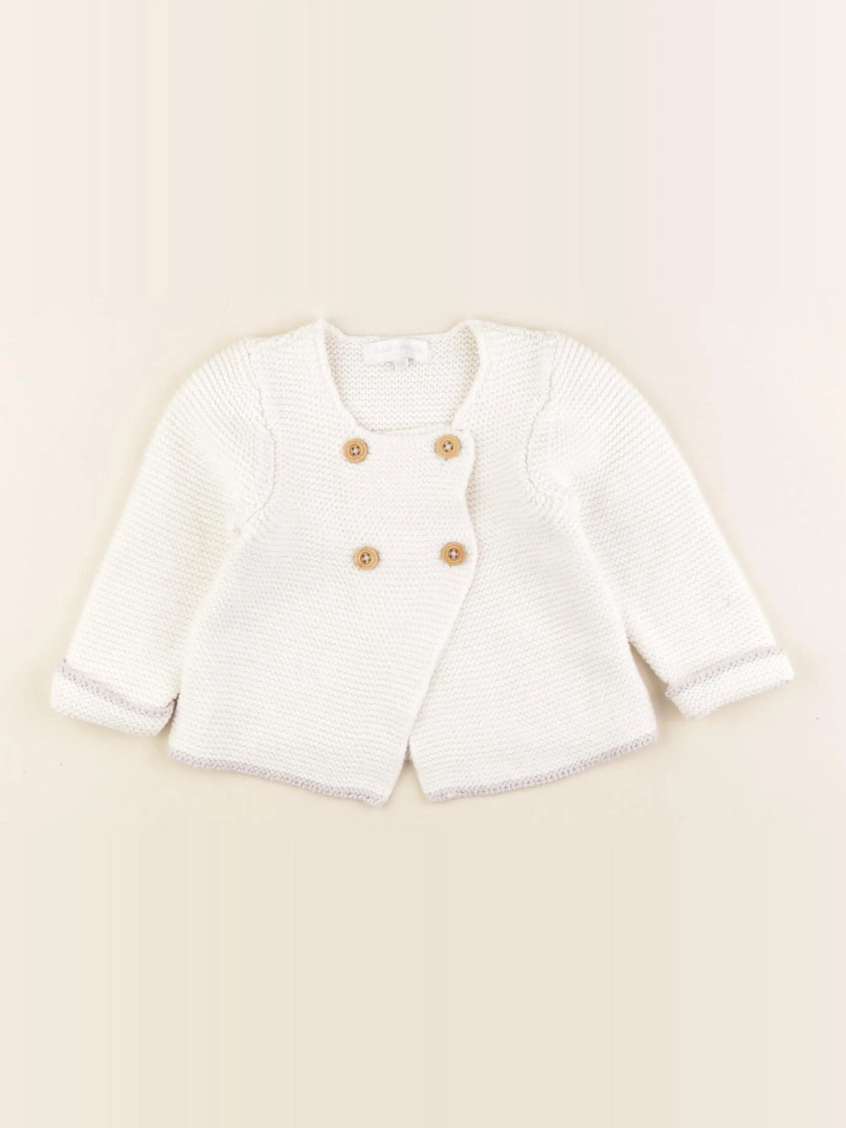 Cadet Rousselle - gilet blanc - 6 mois