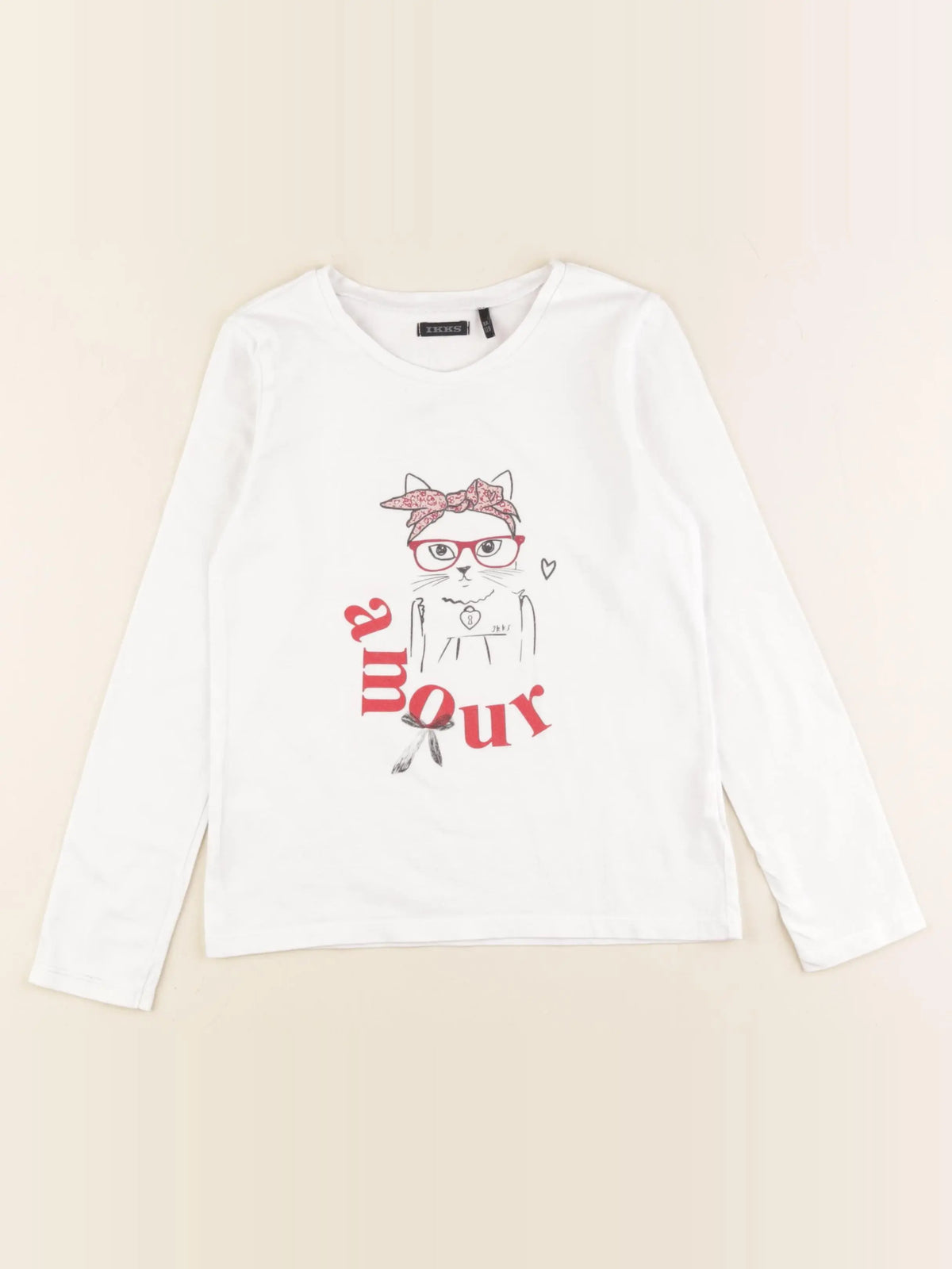 IKKS - tee-shirt blanc - 8 ans