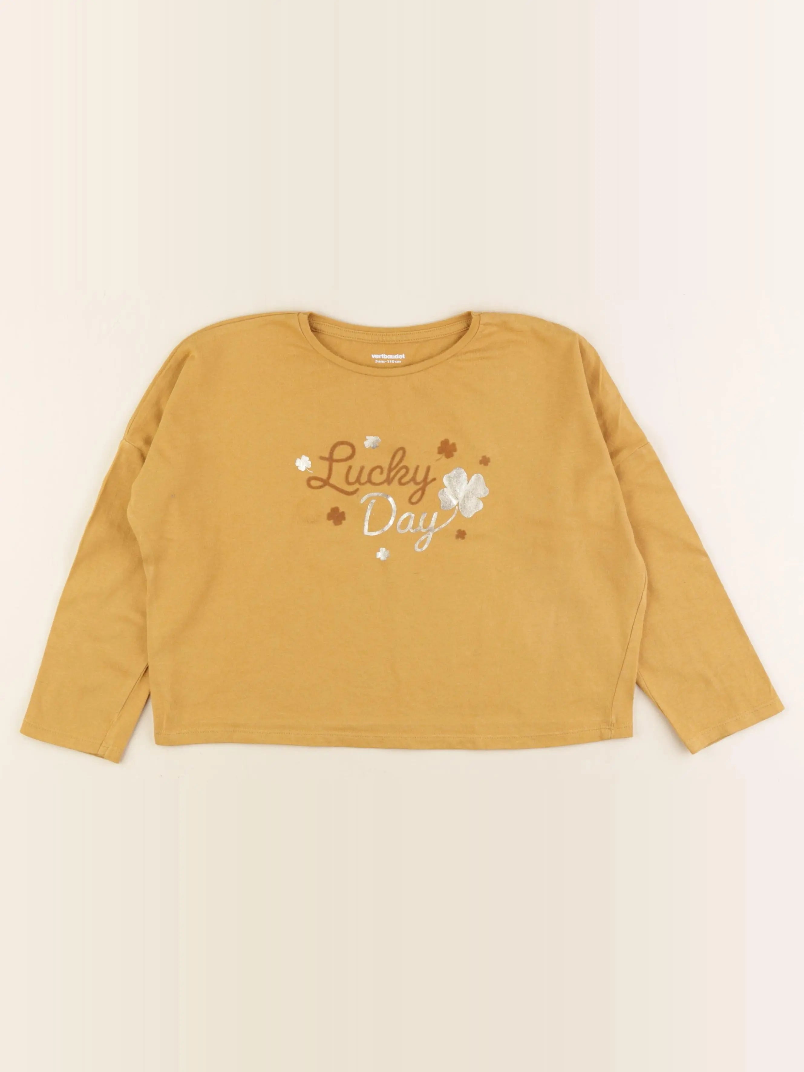 Vertbaudet - tee-shirt jaune - 5 ans