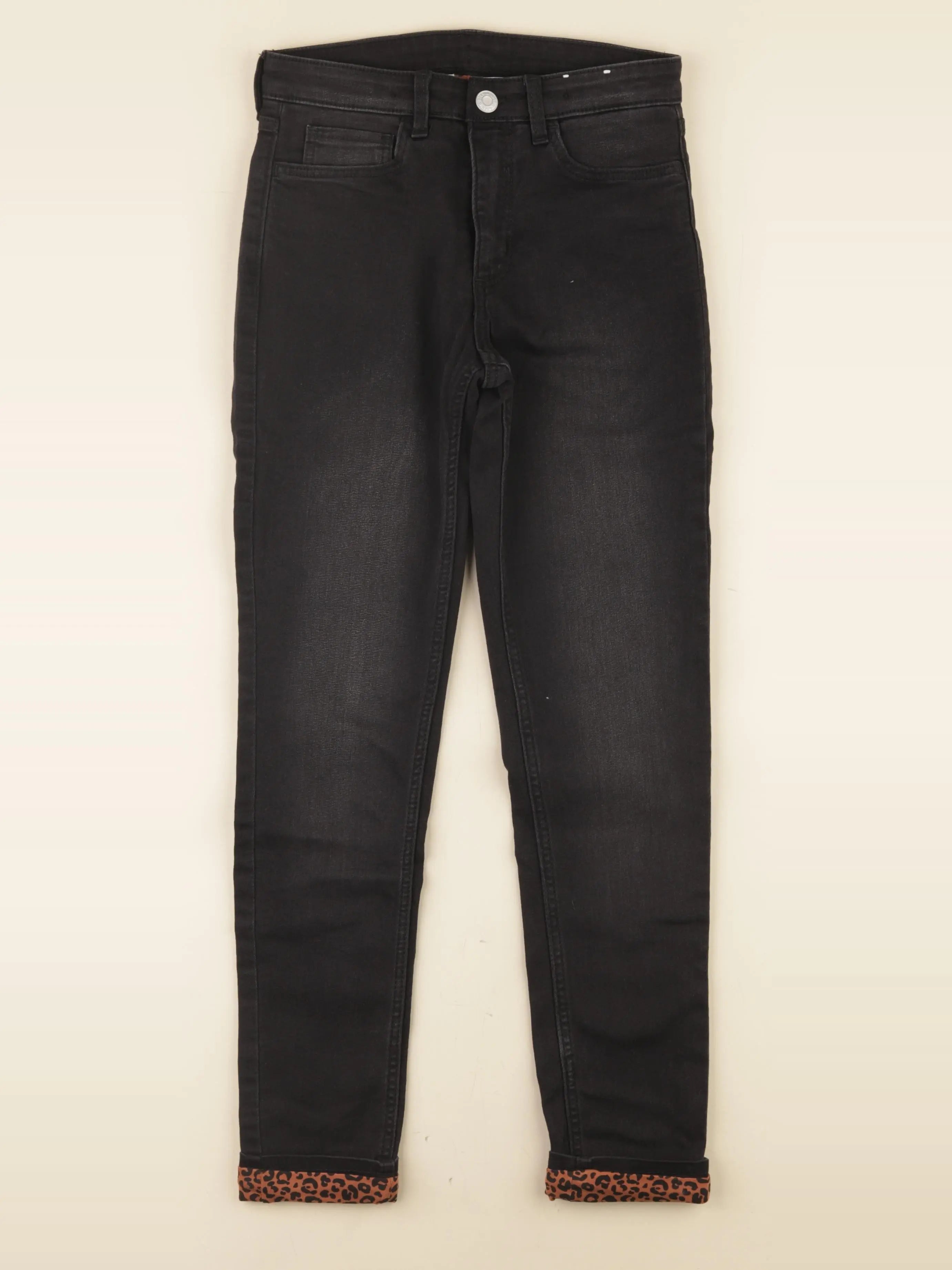 H&M - jean doublé noir - 9/10 ans