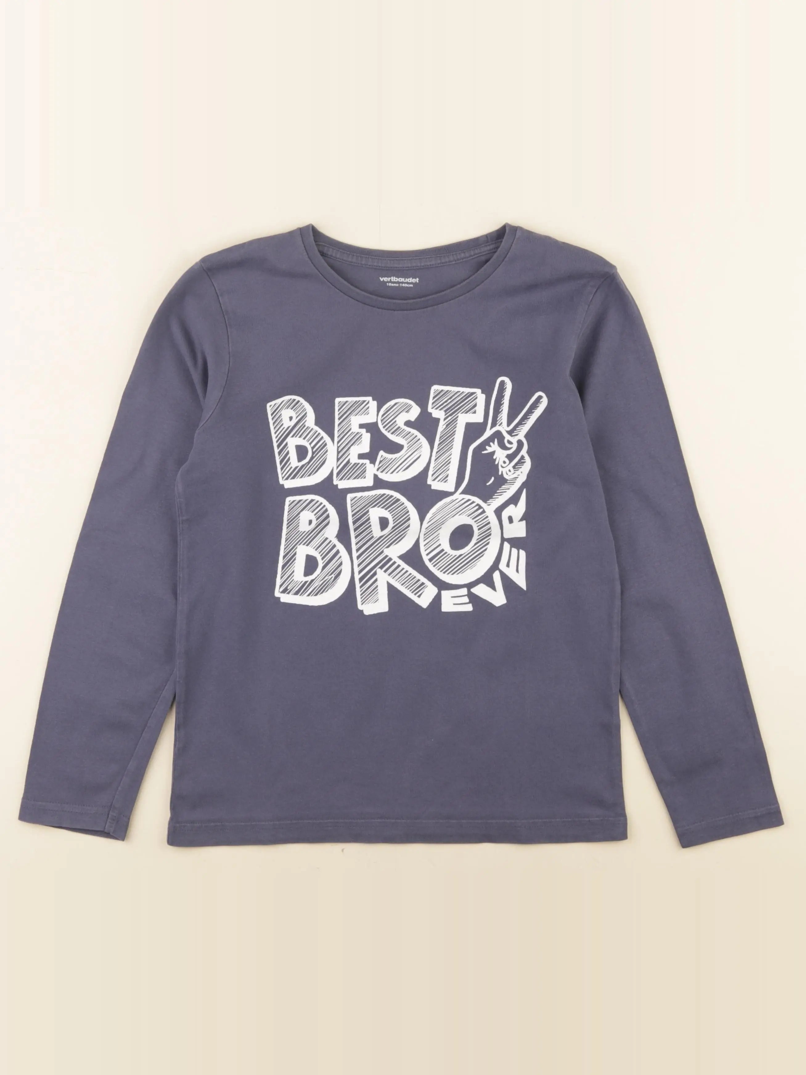 Vertbaudet - tee-shirt bleu - 10 ans