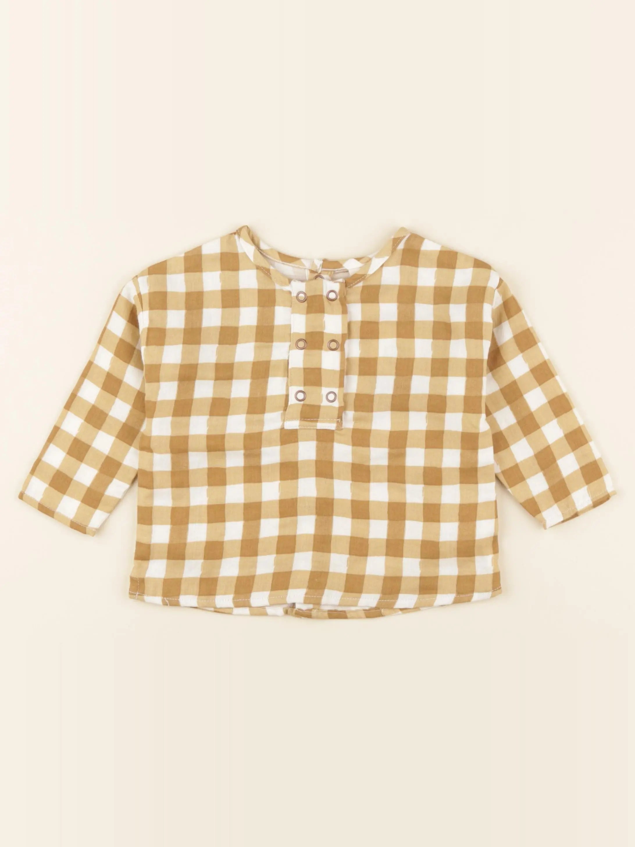 Chemise Romeo Vichy caramel