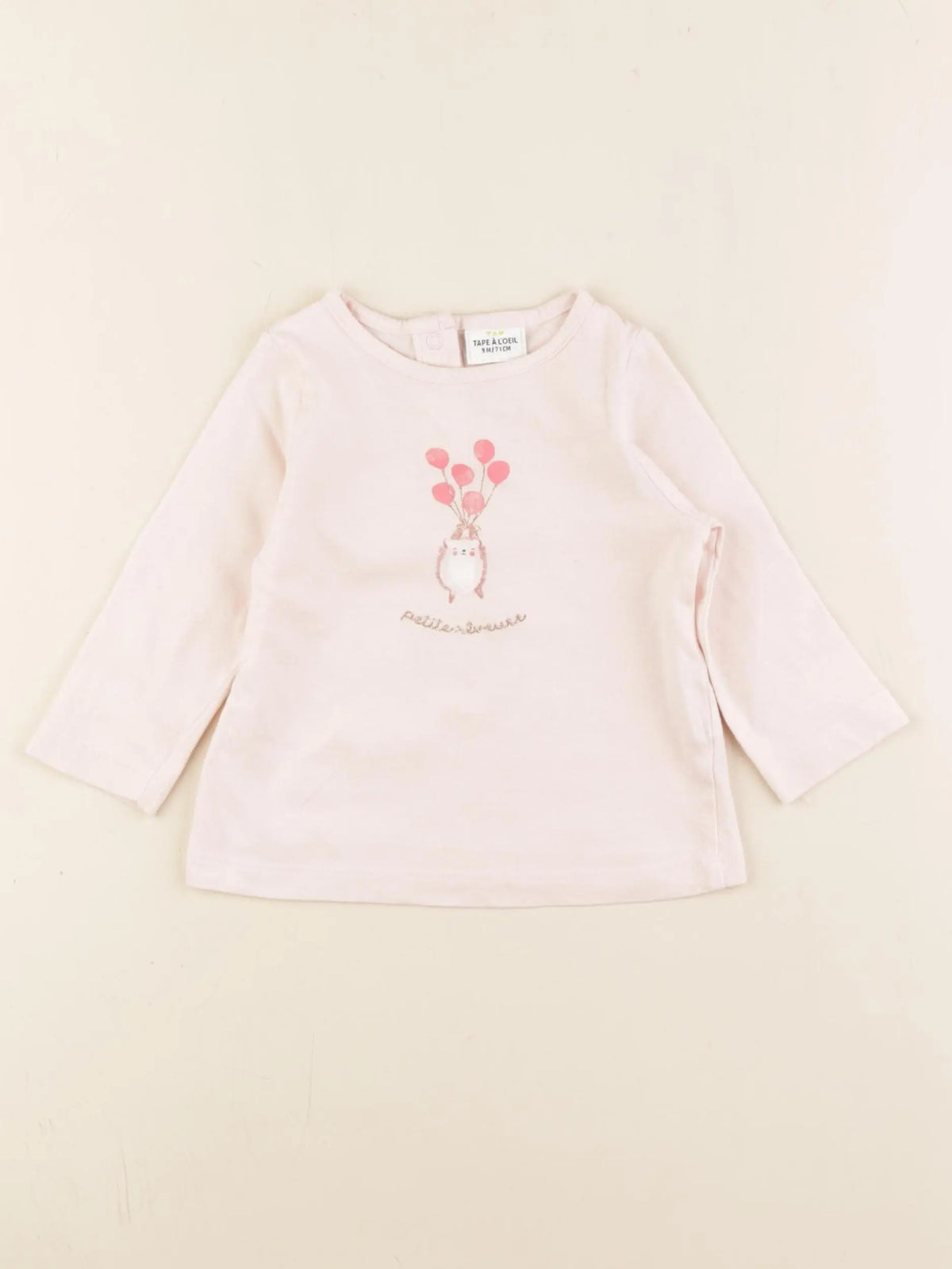 Tape à l'oeil - tee-shirt rose - 9 mois
