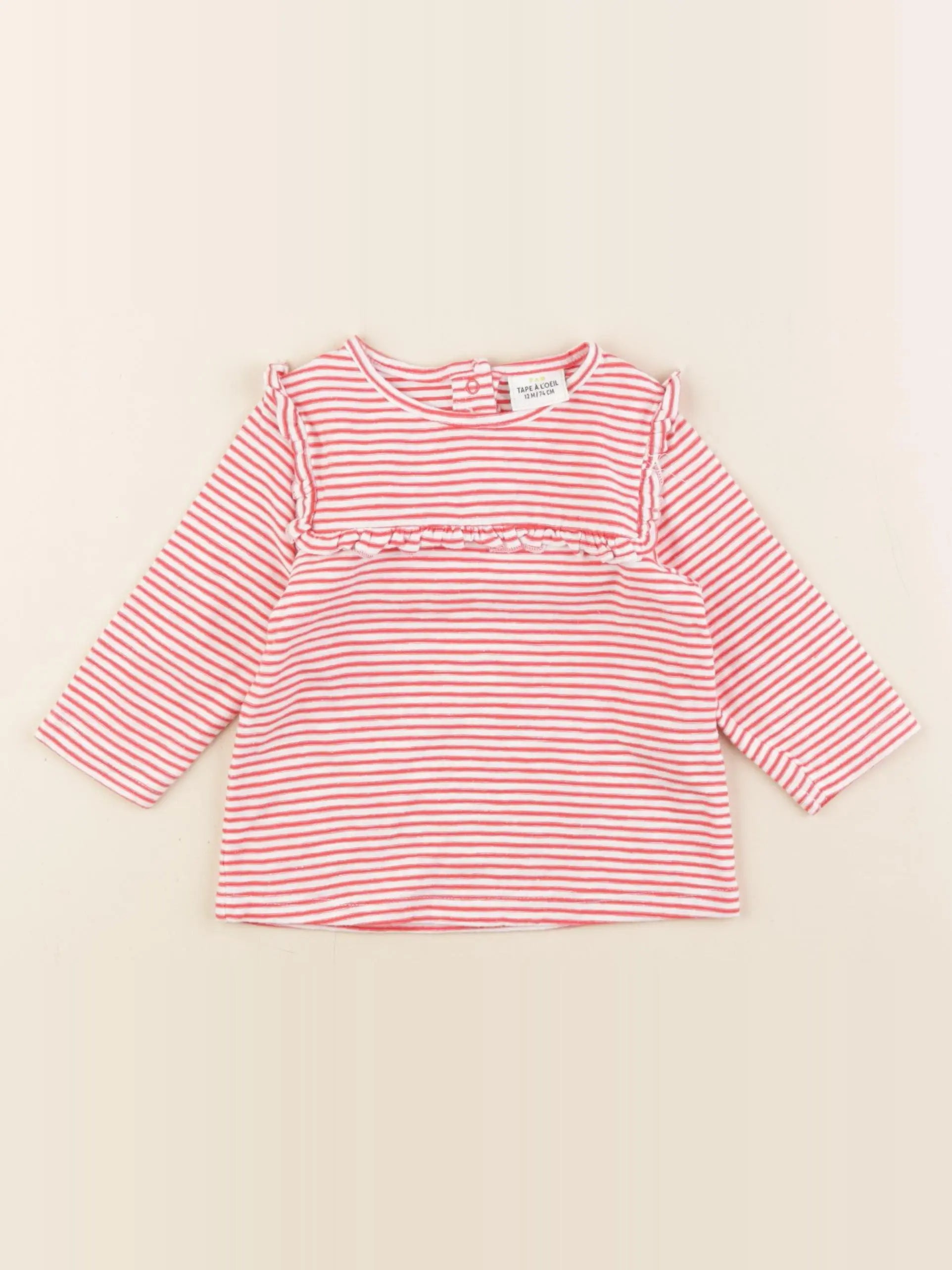 Tape à l'oeil - tee-shirt rouge - 12 mois