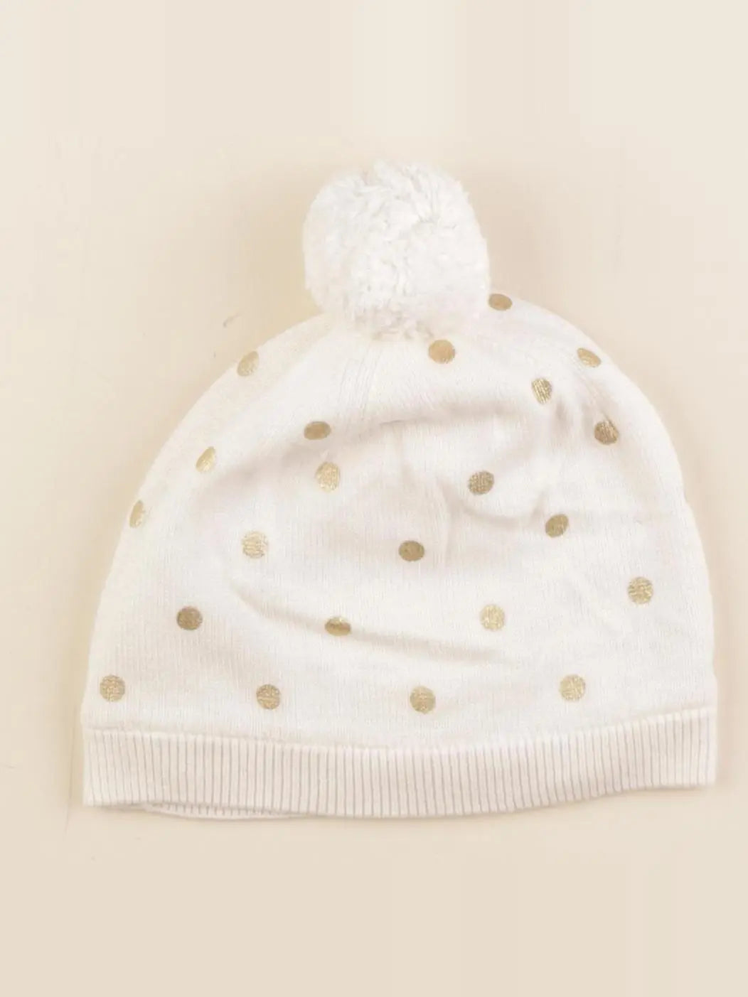 Jacadi - bonnet blanc, or - 10/12 ans