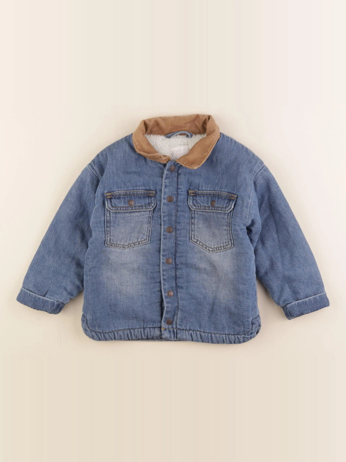 Vertbaudet - veste doublé bleu - 36 mois