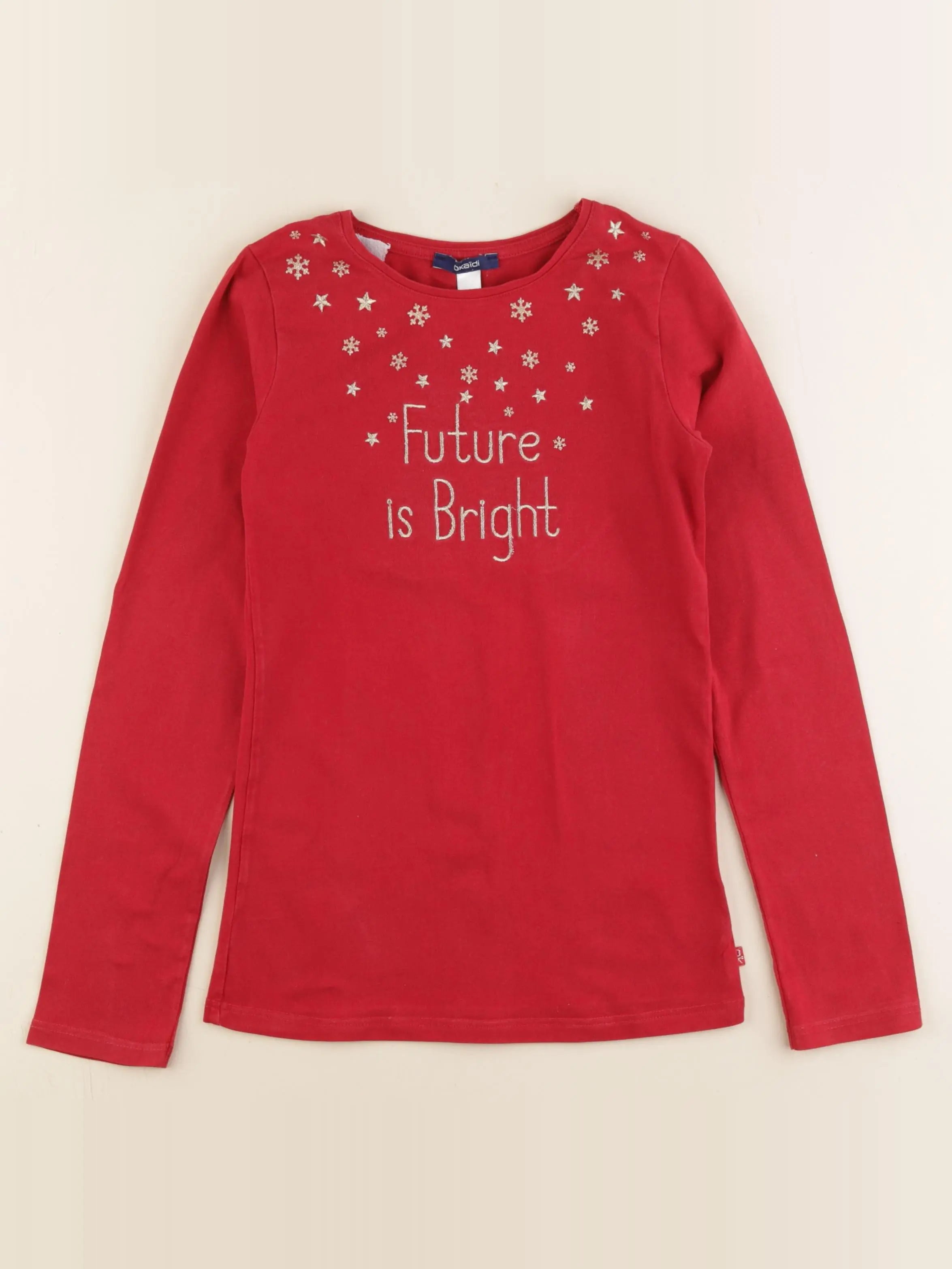 Okaidi - tee-shirt rouge, or - 10 ans